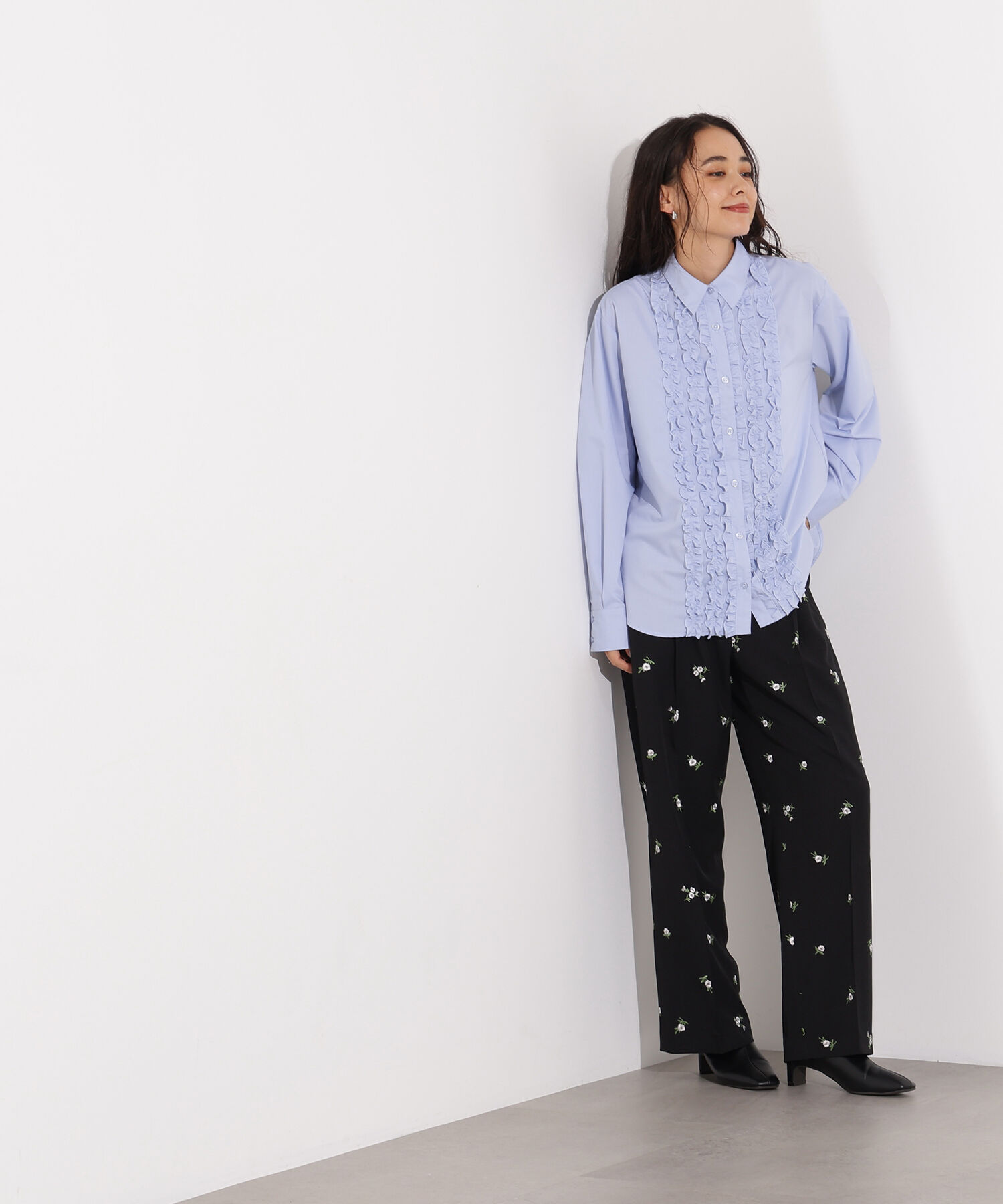  「フロントフリルブラウス」|シャツ・ブラウス|