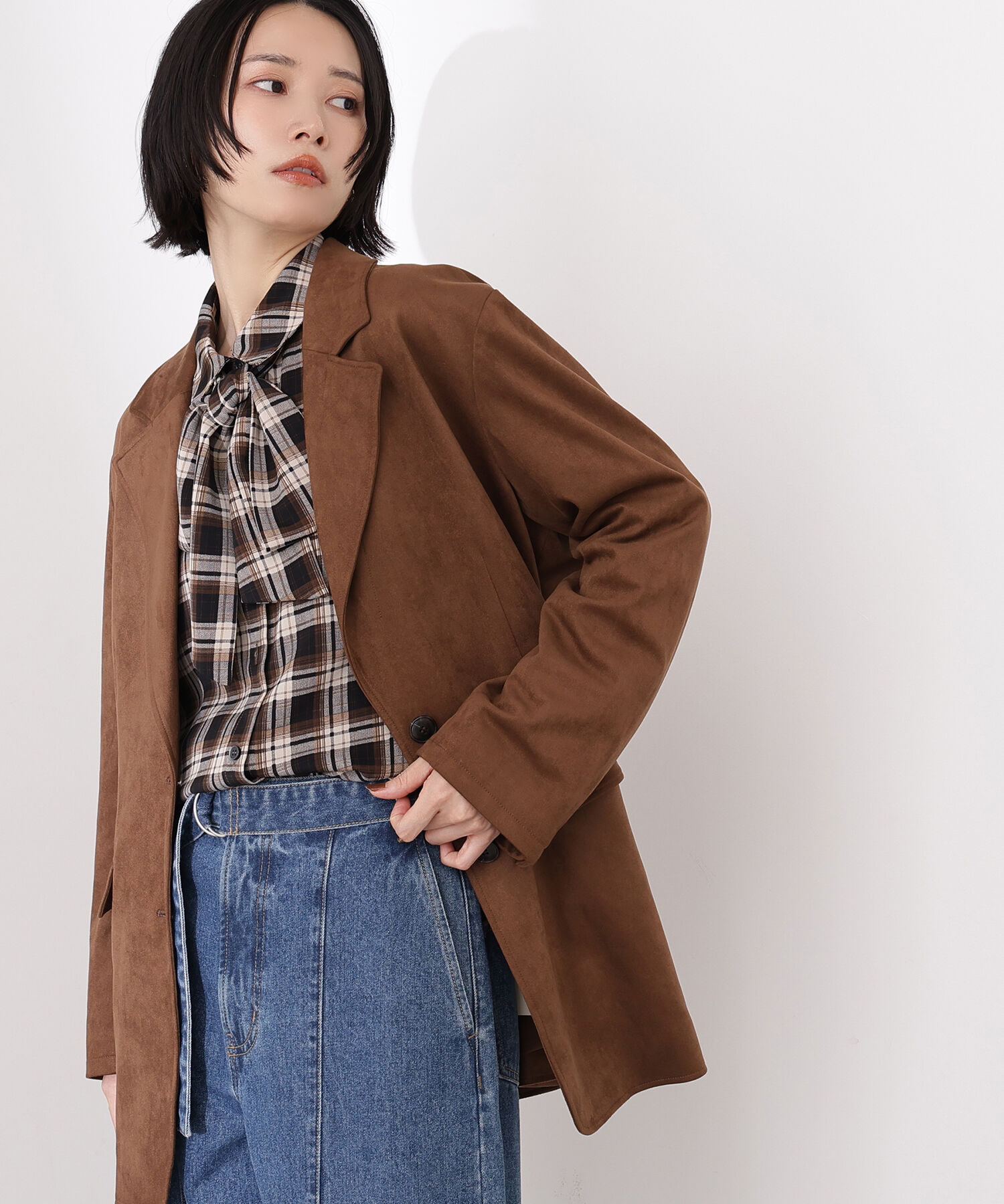  「チェックボウタイブラウス」|シャツ・ブラウス|