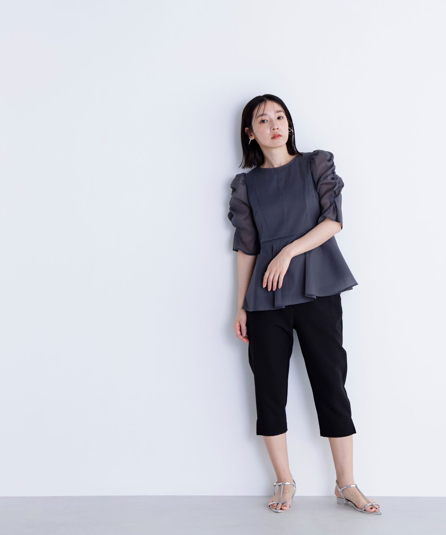  「シアーペプラムブラウス」|シャツ・ブラウス|