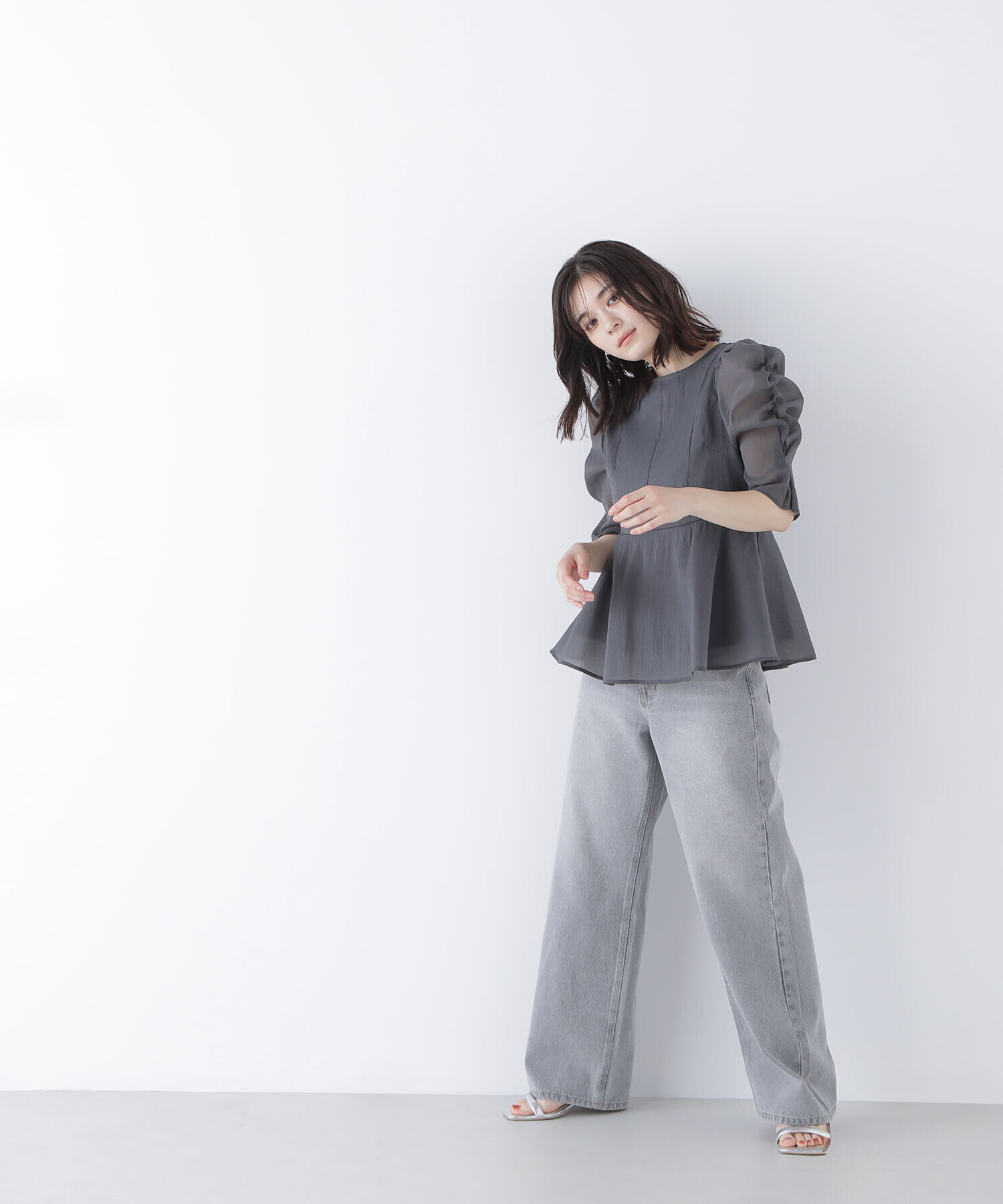  「シアーペプラムブラウス」|シャツ・ブラウス|