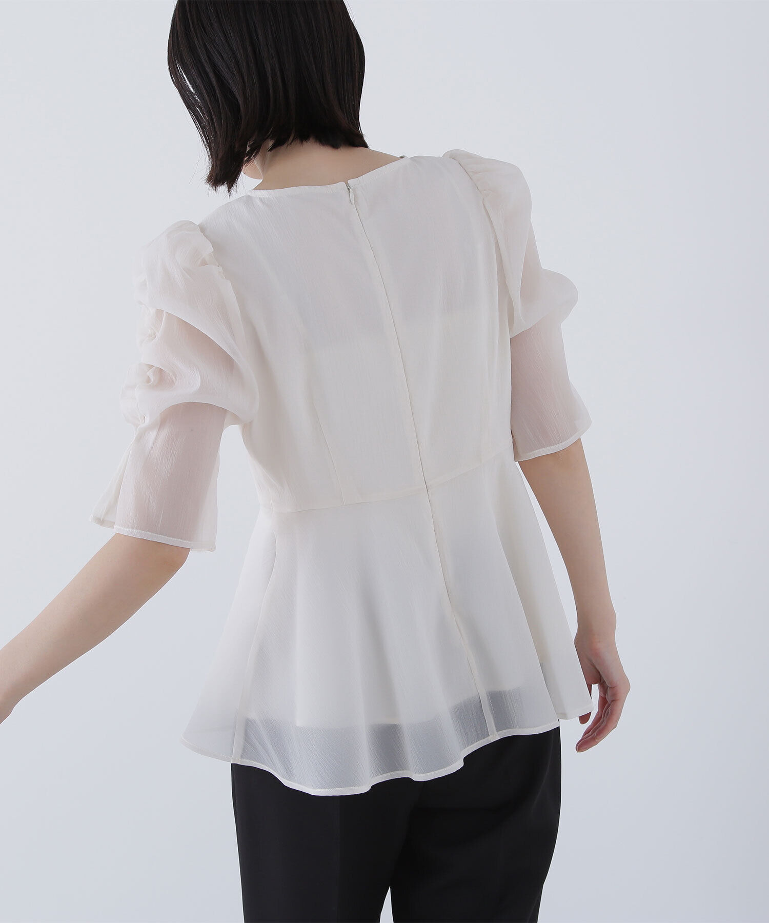  「シアーペプラムブラウス」|シャツ・ブラウス|