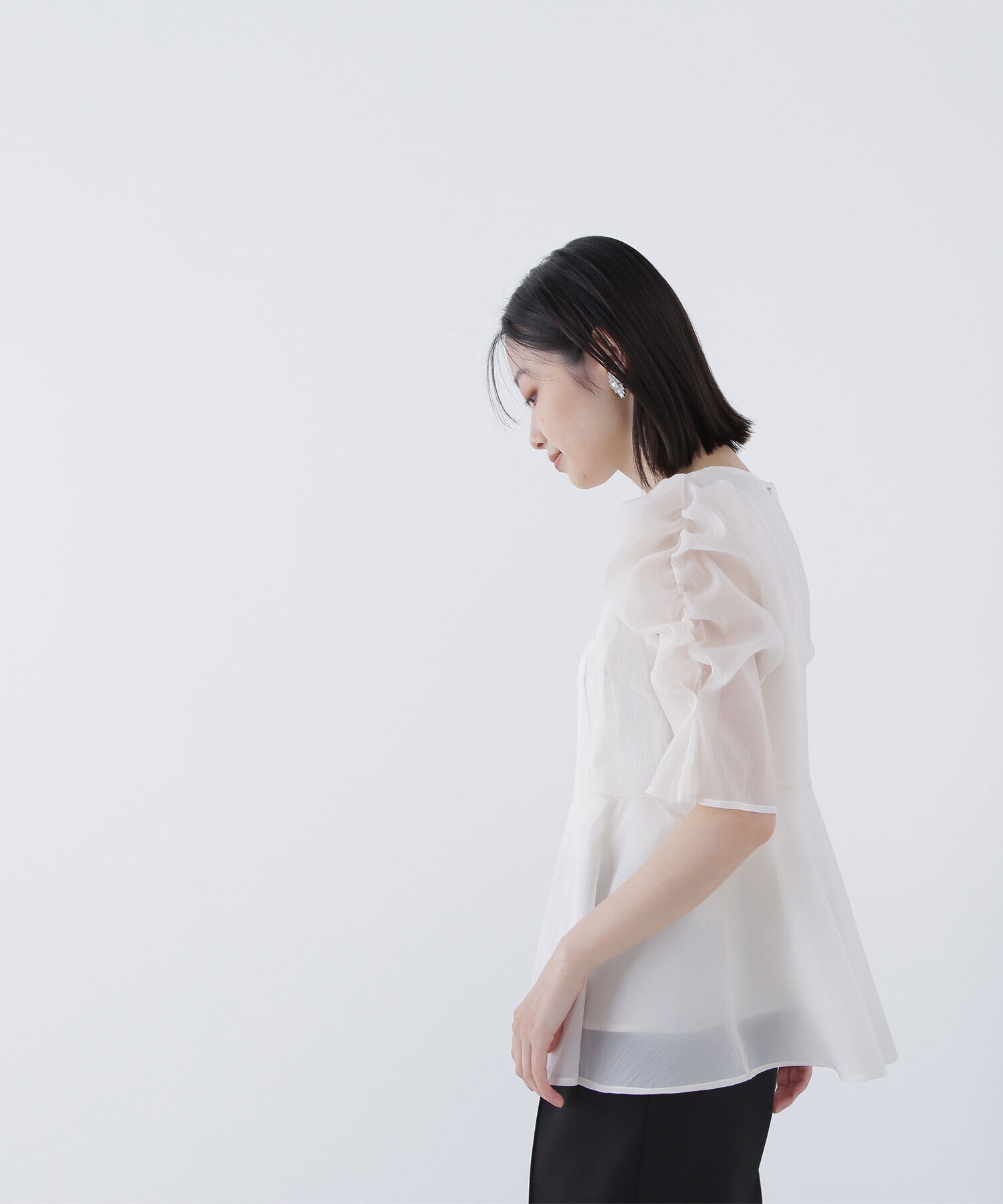  「シアーペプラムブラウス」|シャツ・ブラウス|