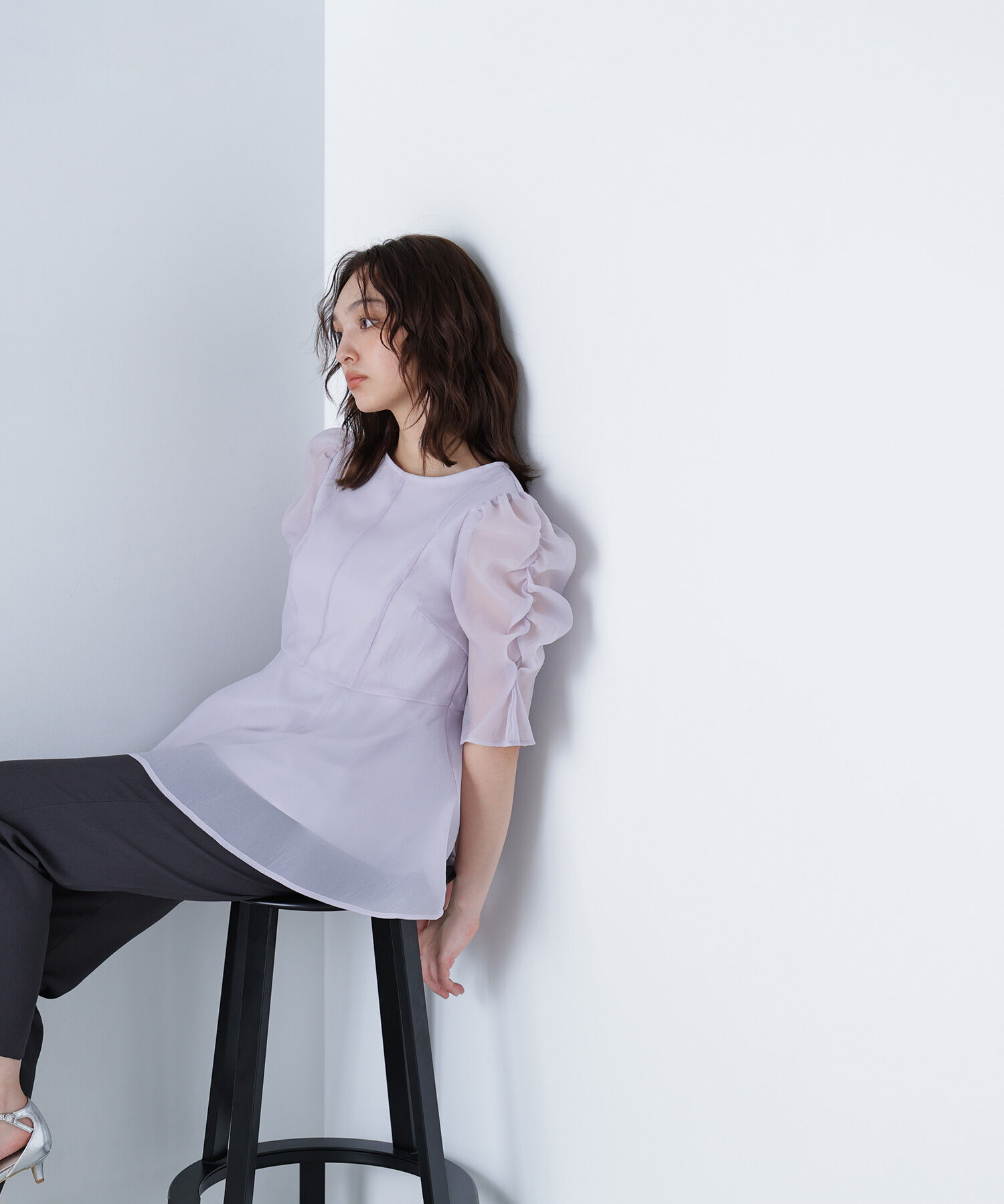  「シアーペプラムブラウス」|シャツ・ブラウス|