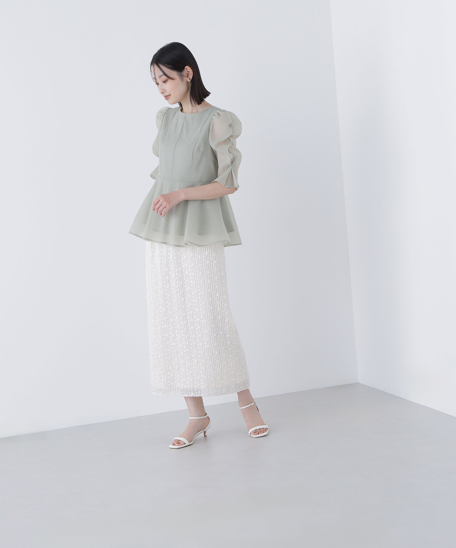  「シアーペプラムブラウス」|シャツ・ブラウス|