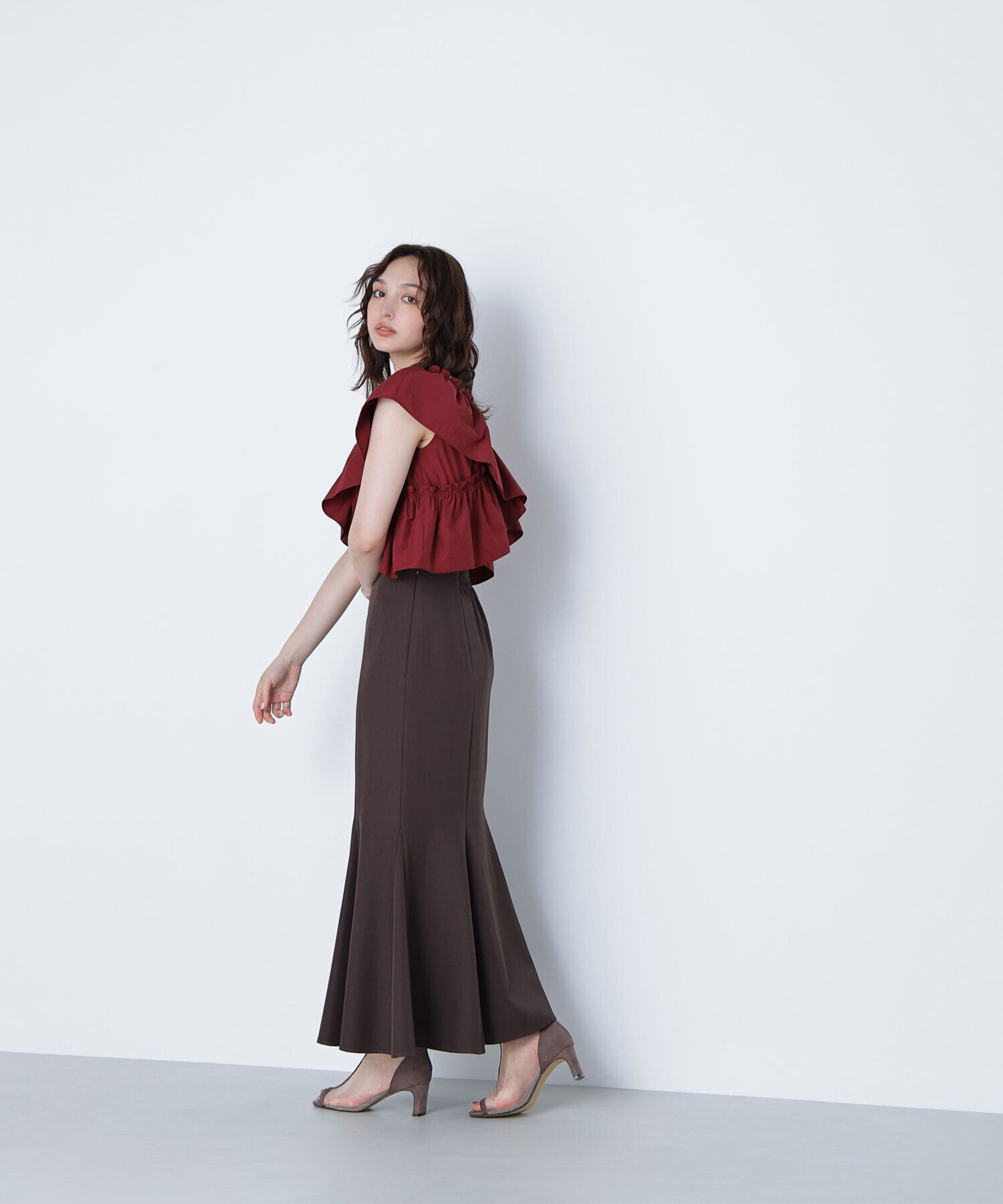  「クロスフリルギャザーブラウス」|シャツ・ブラウス|