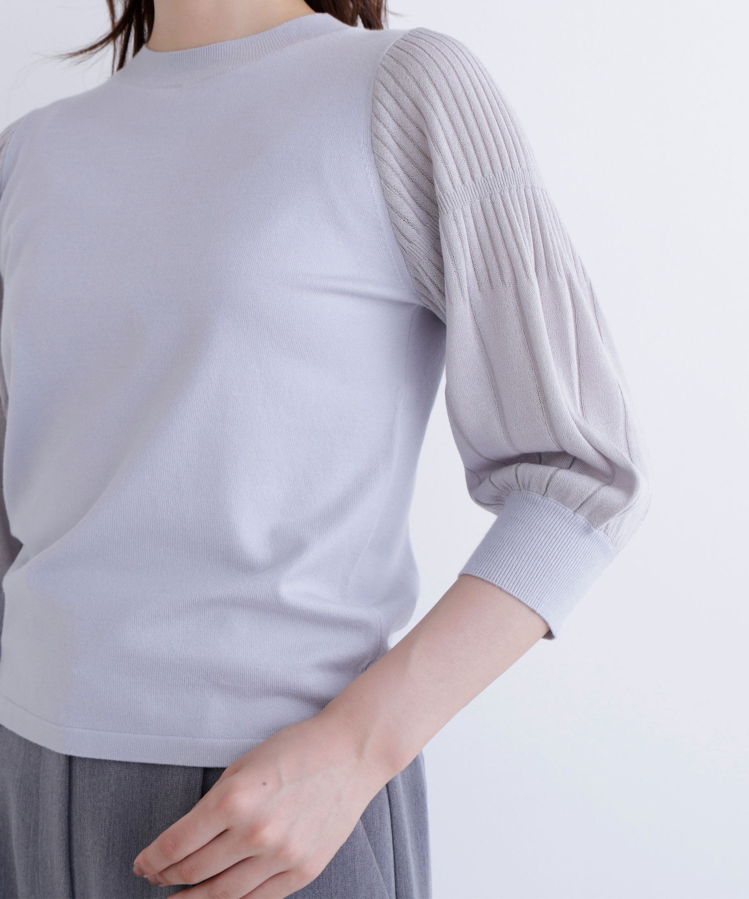  「プリーツスリーブニット」|ニット・セーター|