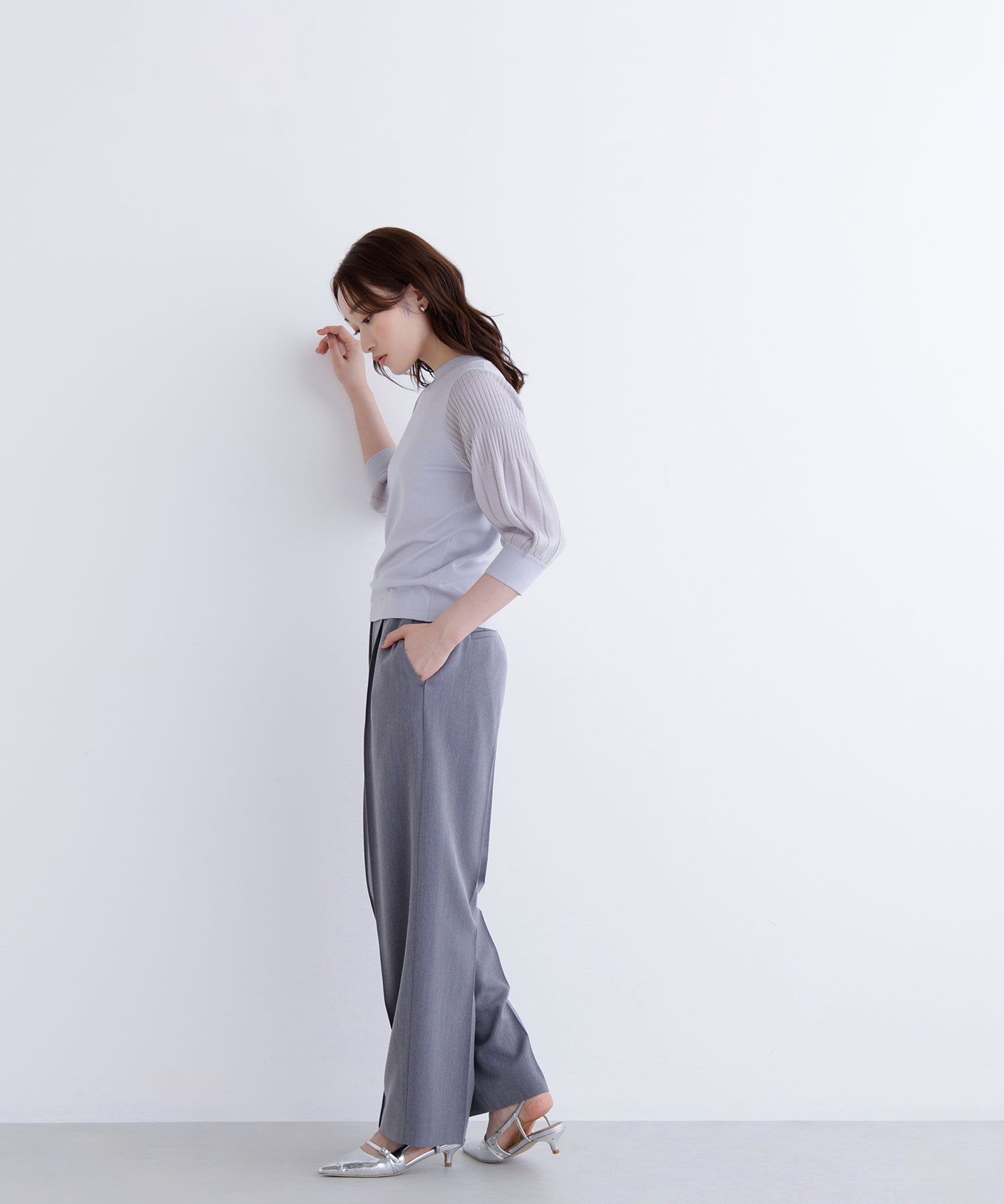  「プリーツスリーブニット」|ニット・セーター|