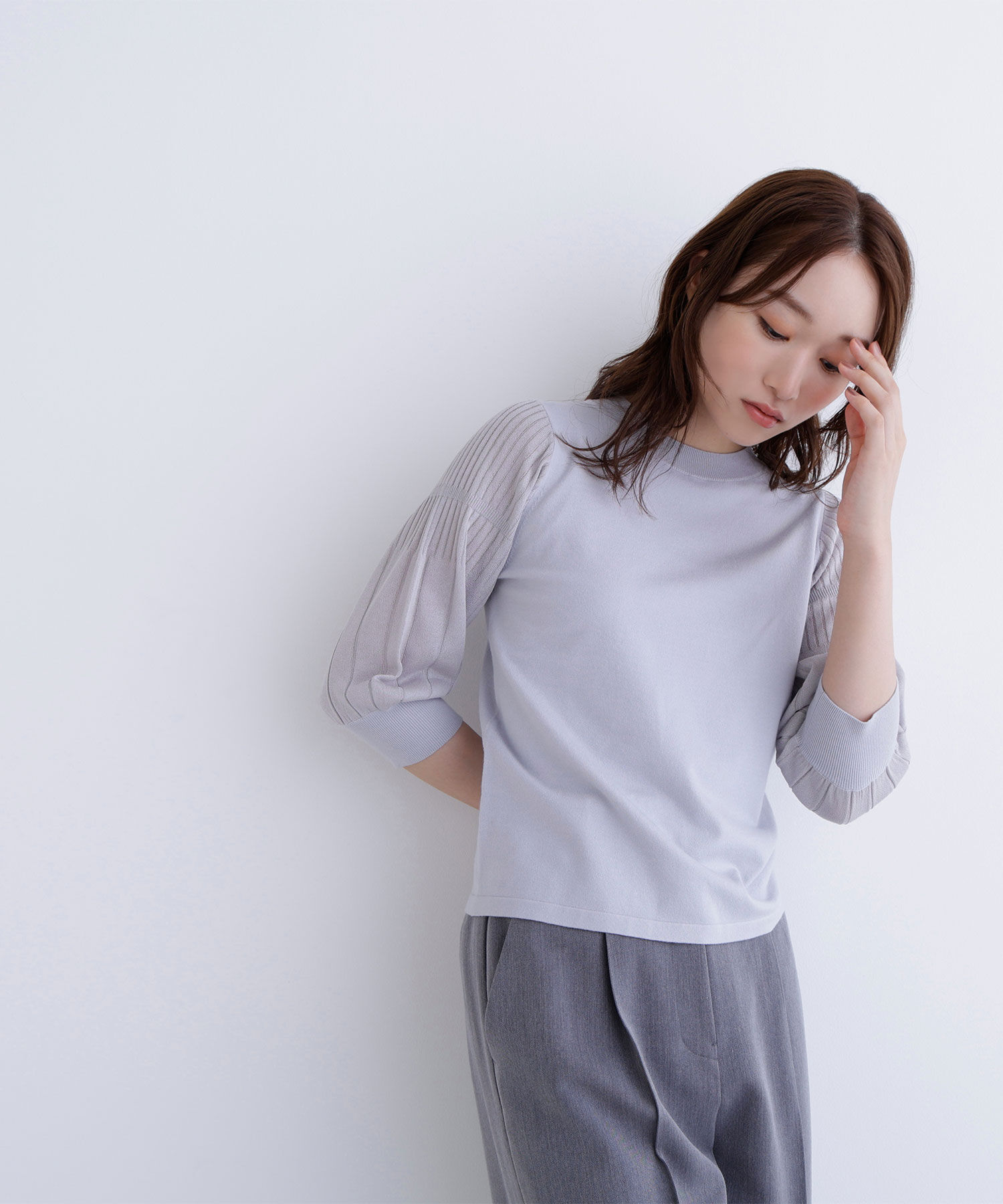  「プリーツスリーブニット」|ニット・セーター|