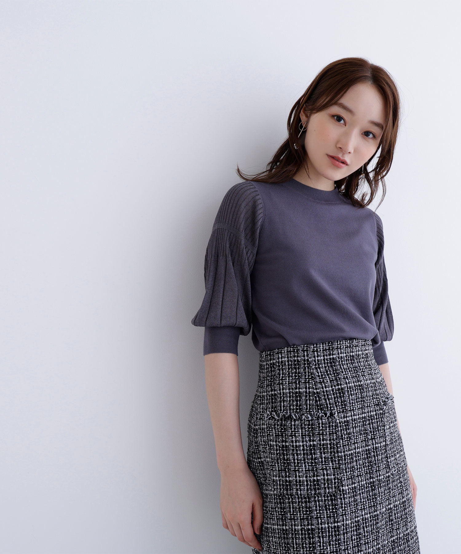  「プリーツスリーブニット」|ニット・セーター|