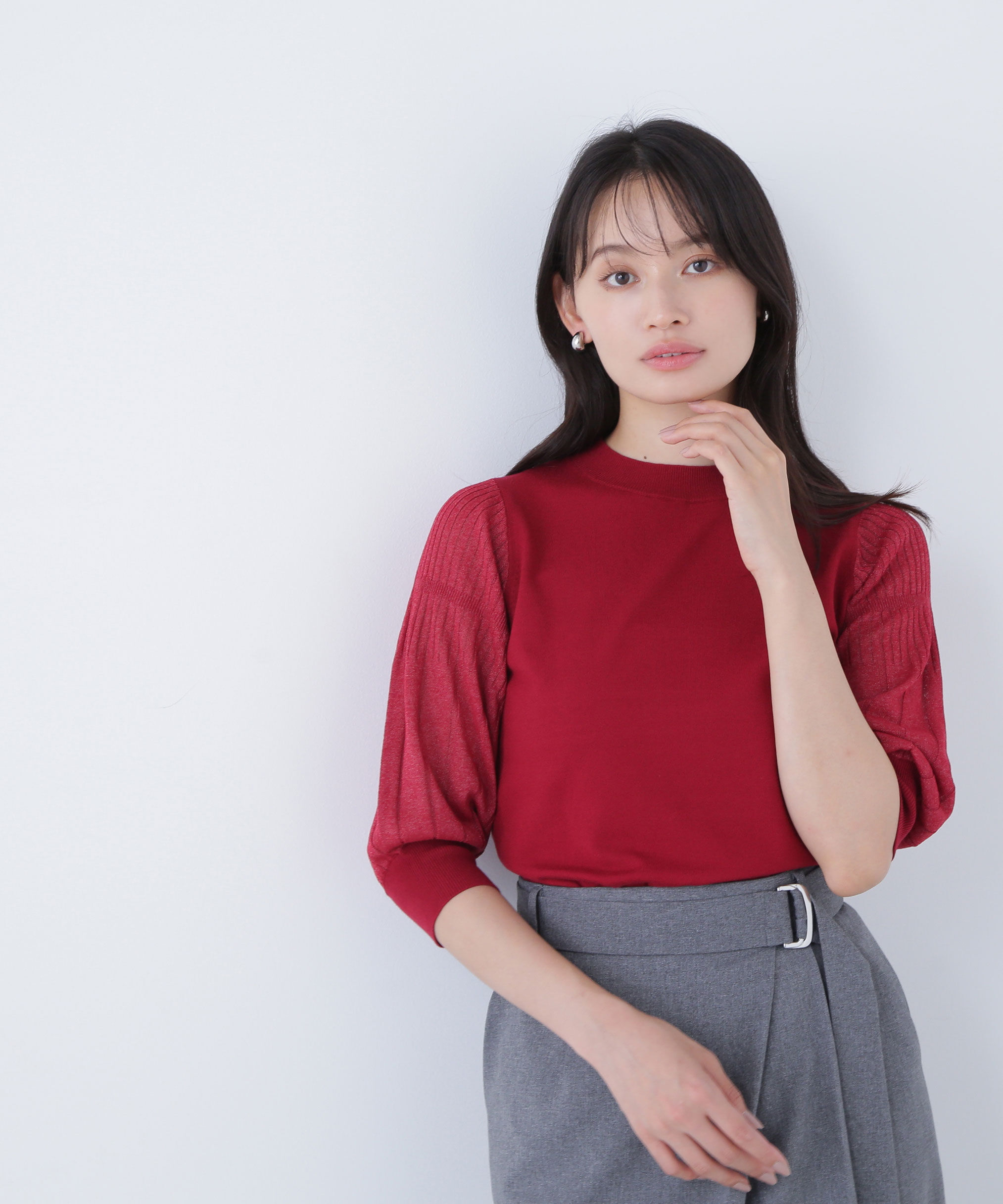  「プリーツスリーブニット」|ニット・セーター|