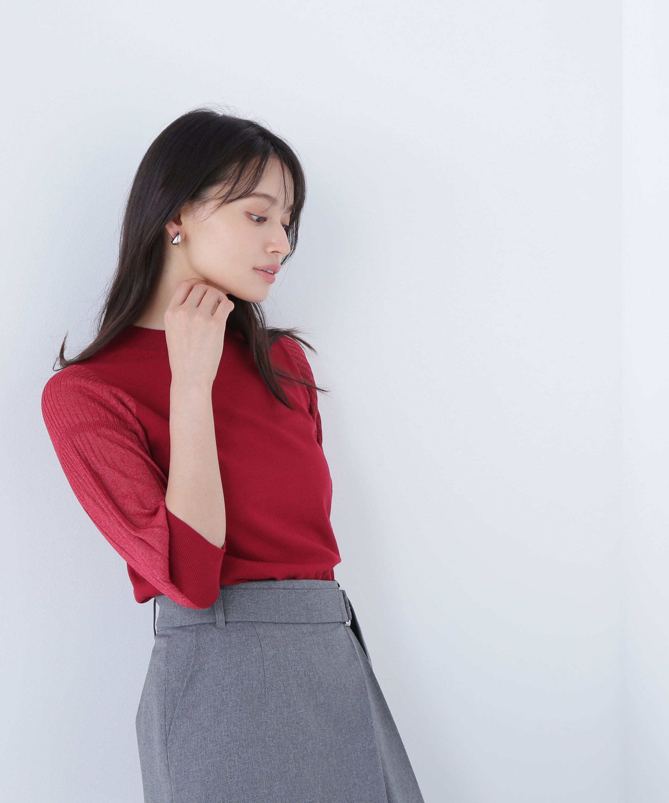  「プリーツスリーブニット」|ニット・セーター|