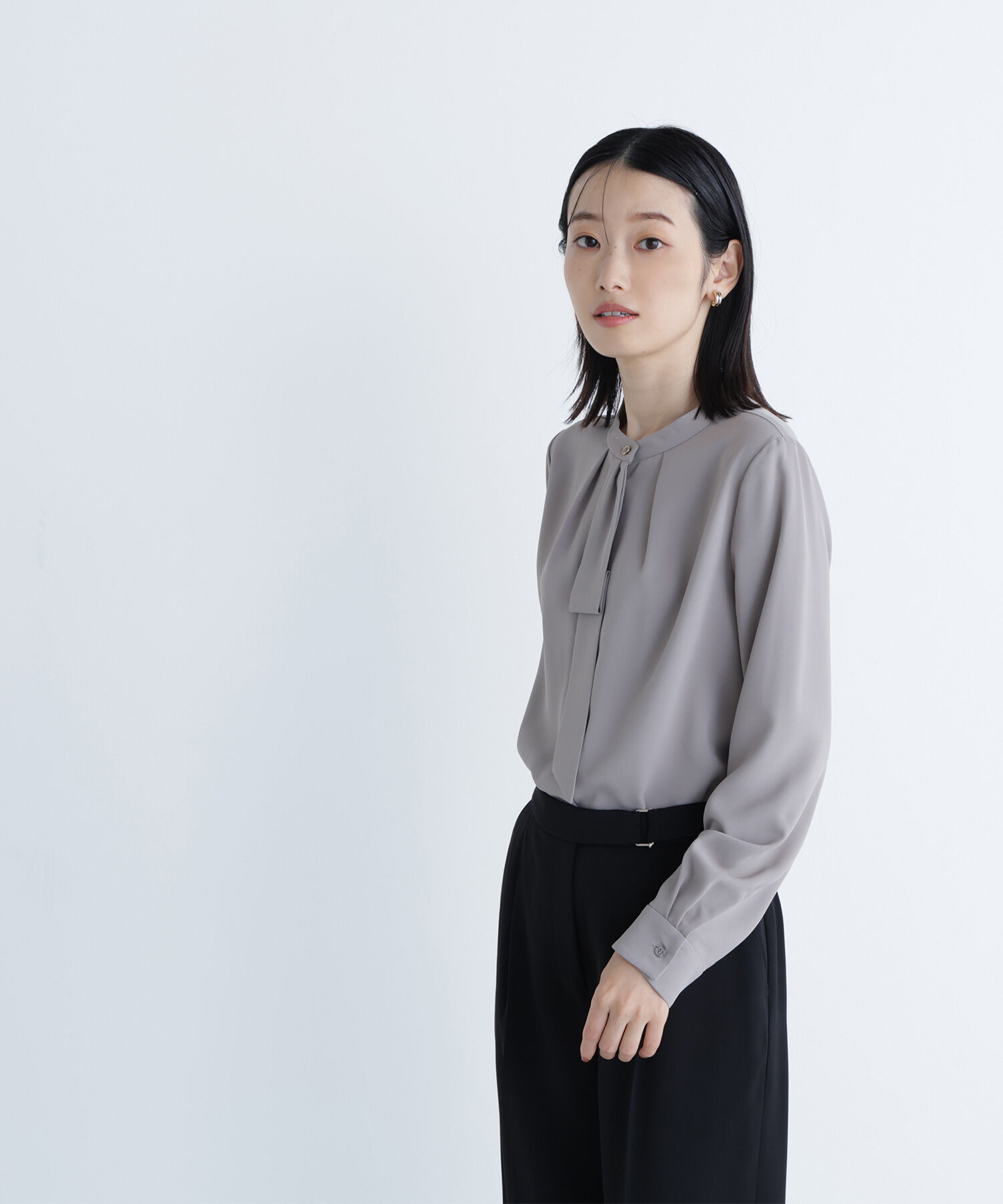  「タックナロータイブラウス」|シャツ・ブラウス|