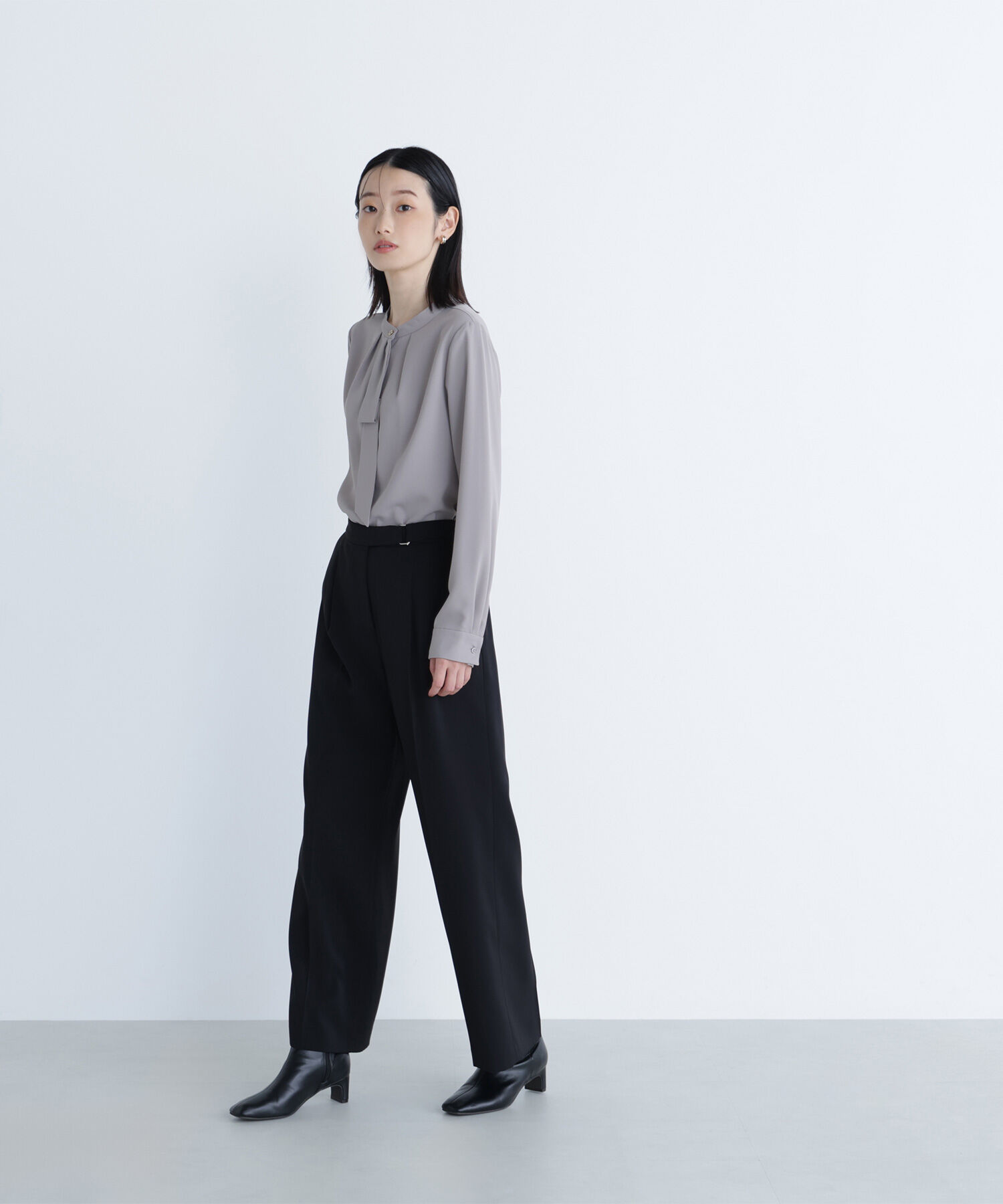  「タックナロータイブラウス」|シャツ・ブラウス|