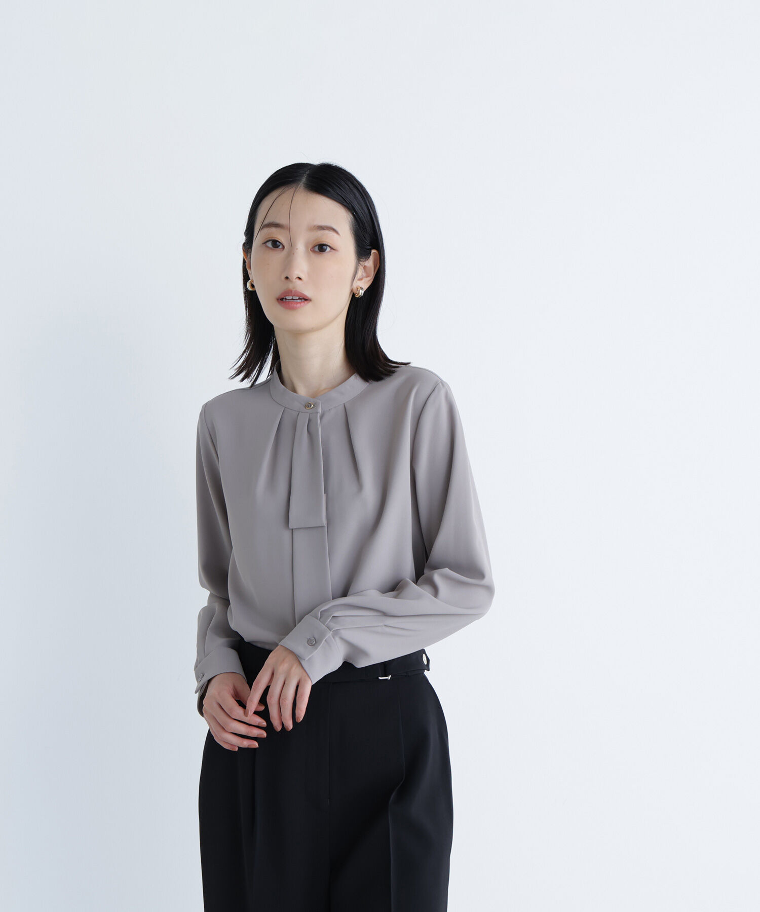  「タックナロータイブラウス」|シャツ・ブラウス|