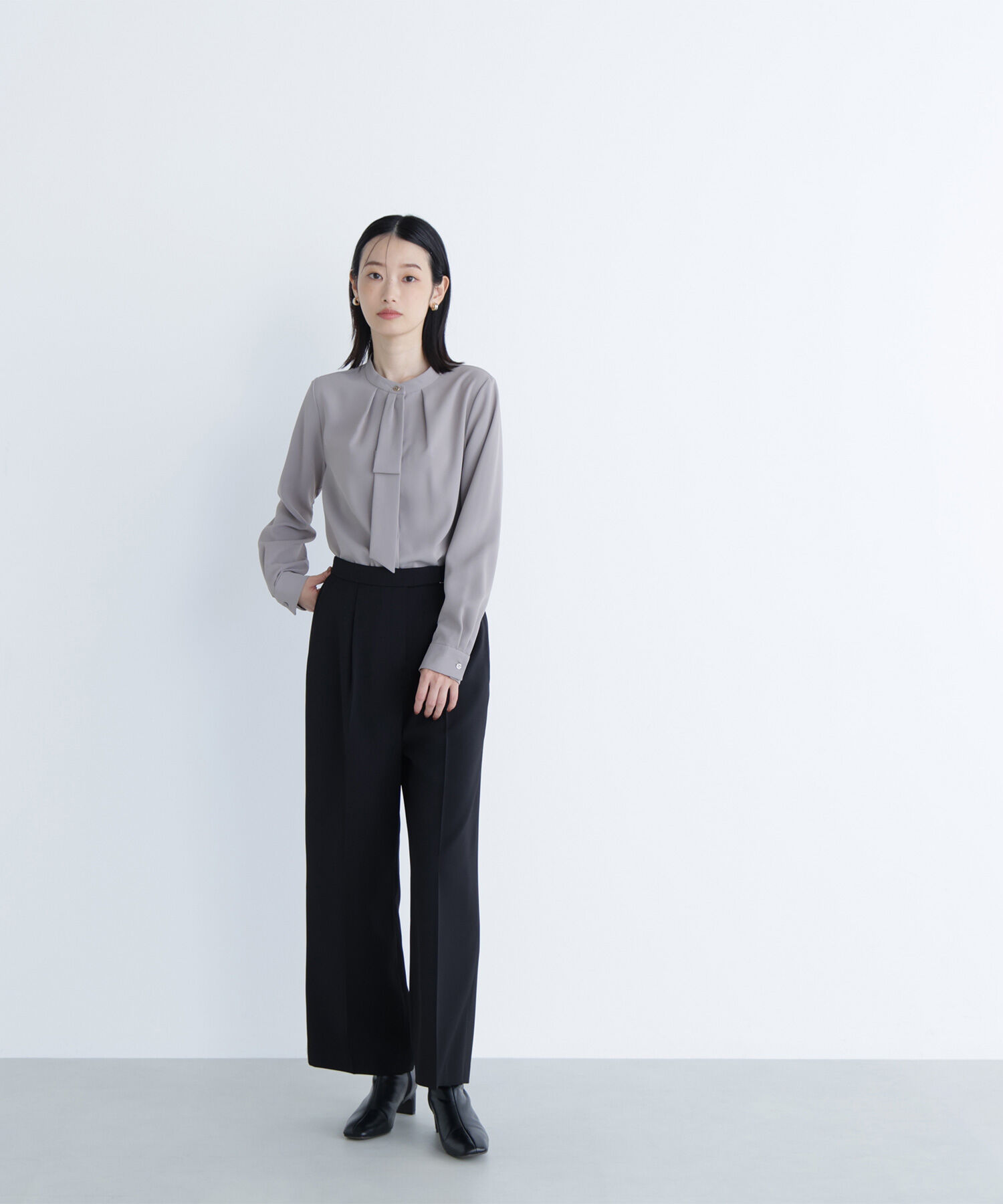  「タックナロータイブラウス」|シャツ・ブラウス|