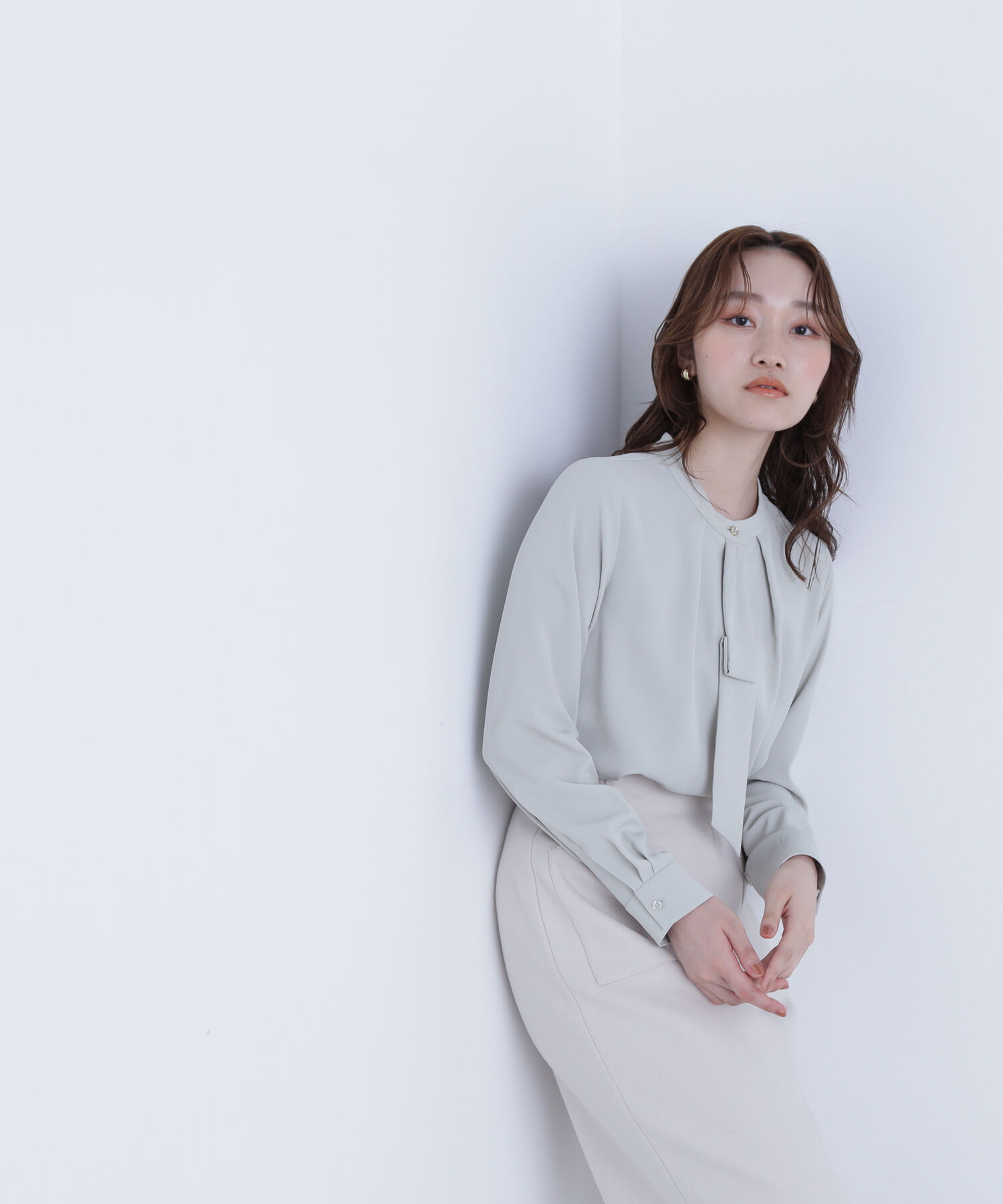  「タックナロータイブラウス」|シャツ・ブラウス|