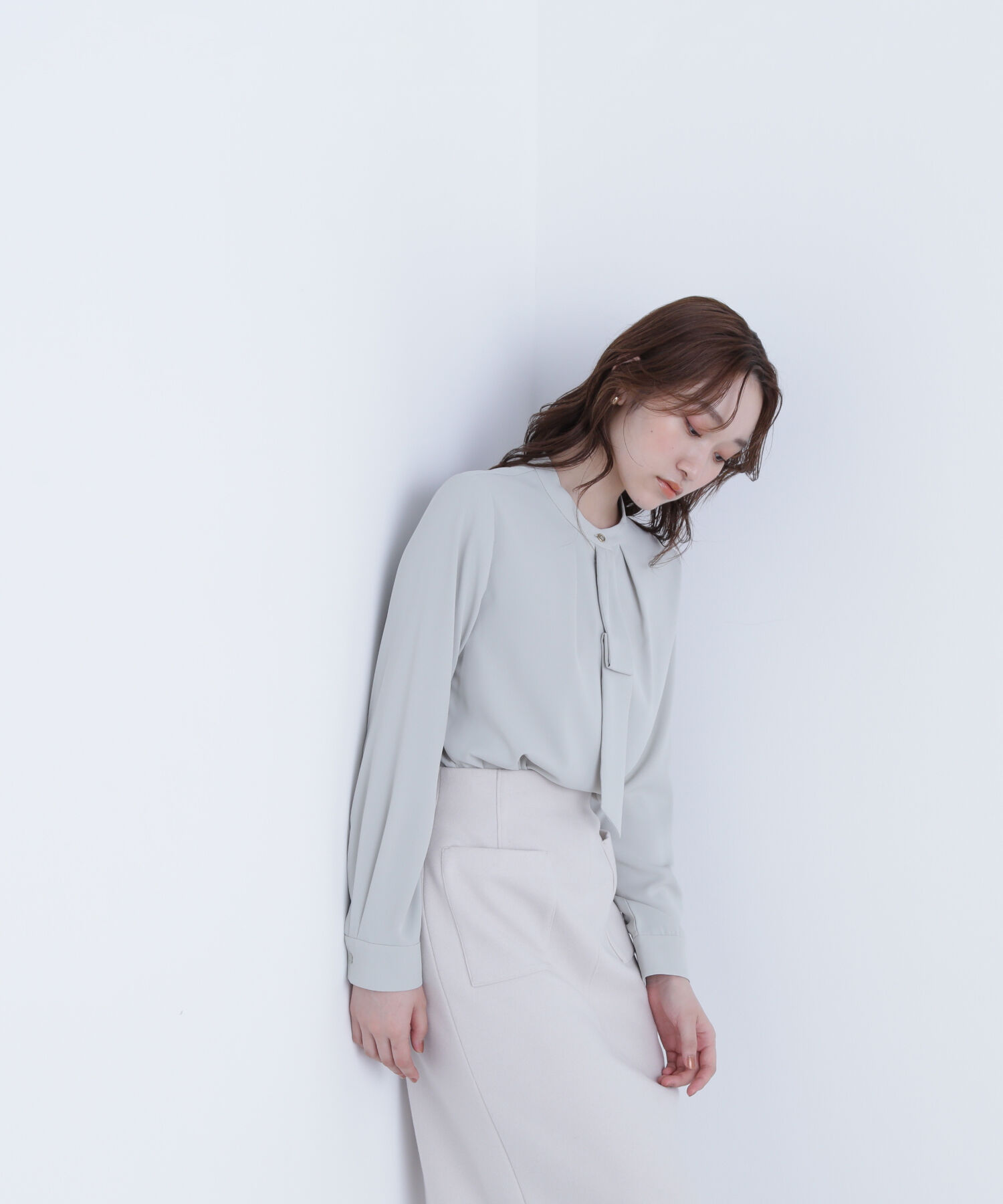  「タックナロータイブラウス」|シャツ・ブラウス|