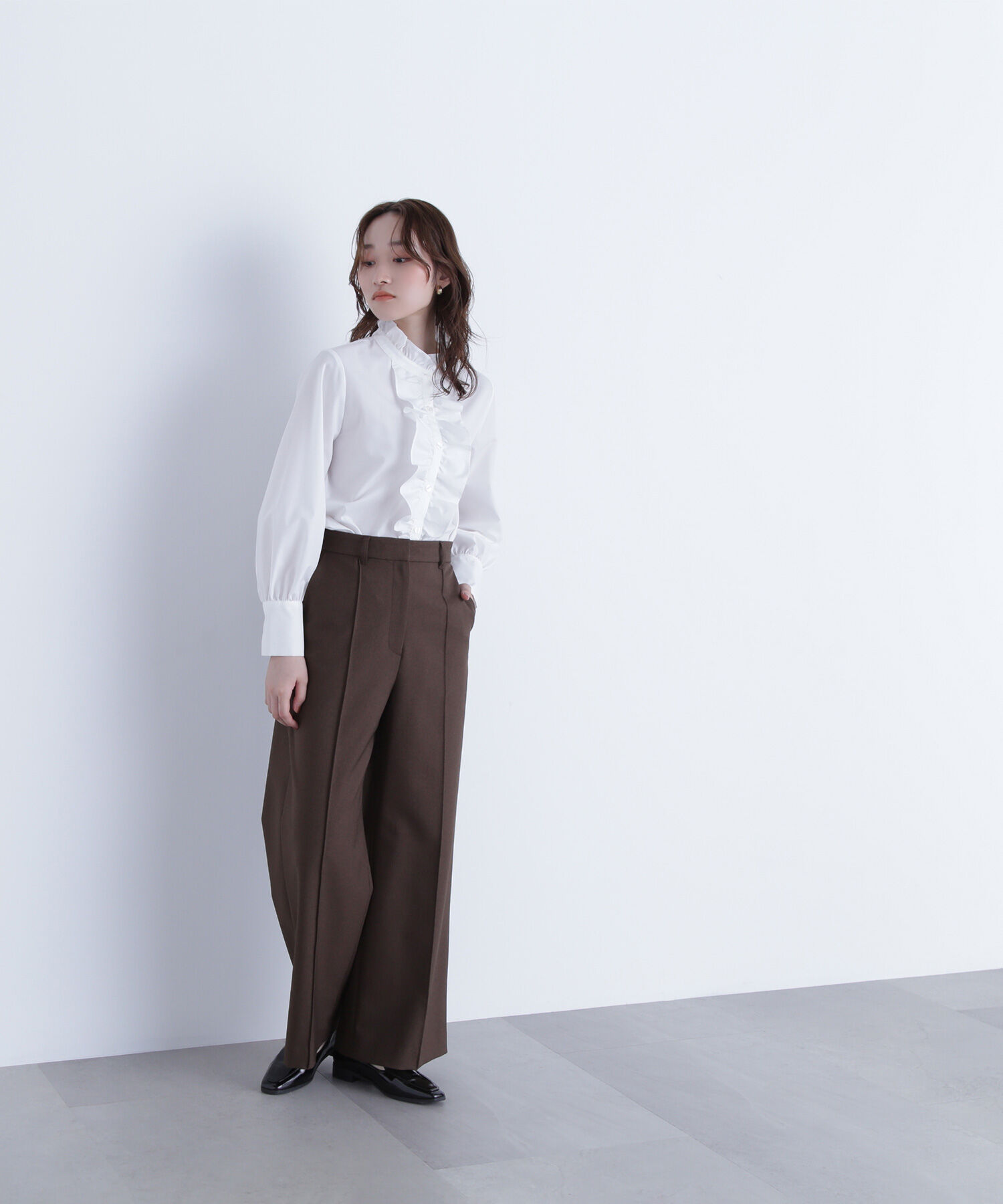  「フロントフリルブラウス」|シャツ・ブラウス|