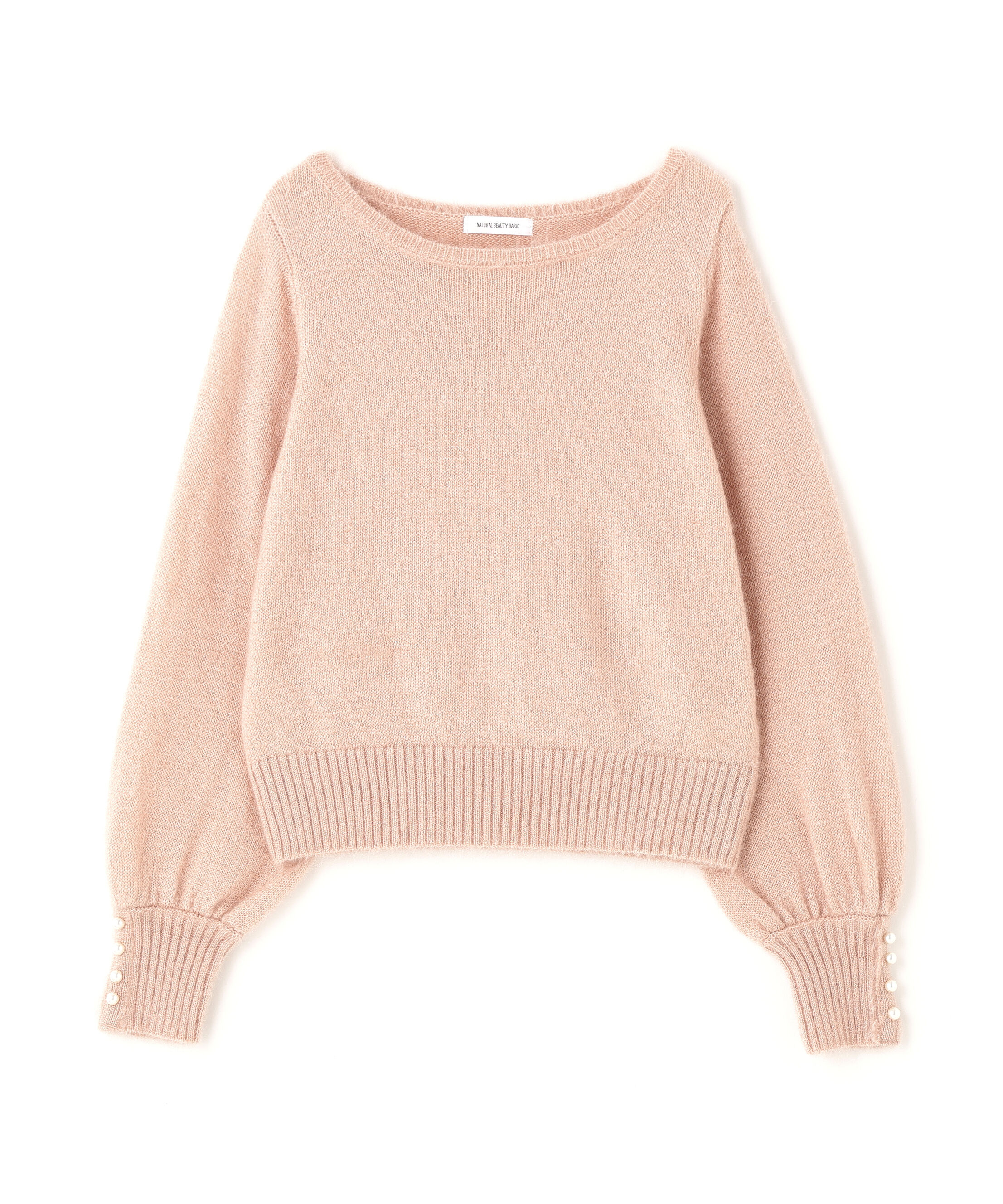  「パールボタンヘアリーニット」|ニット・セーター|