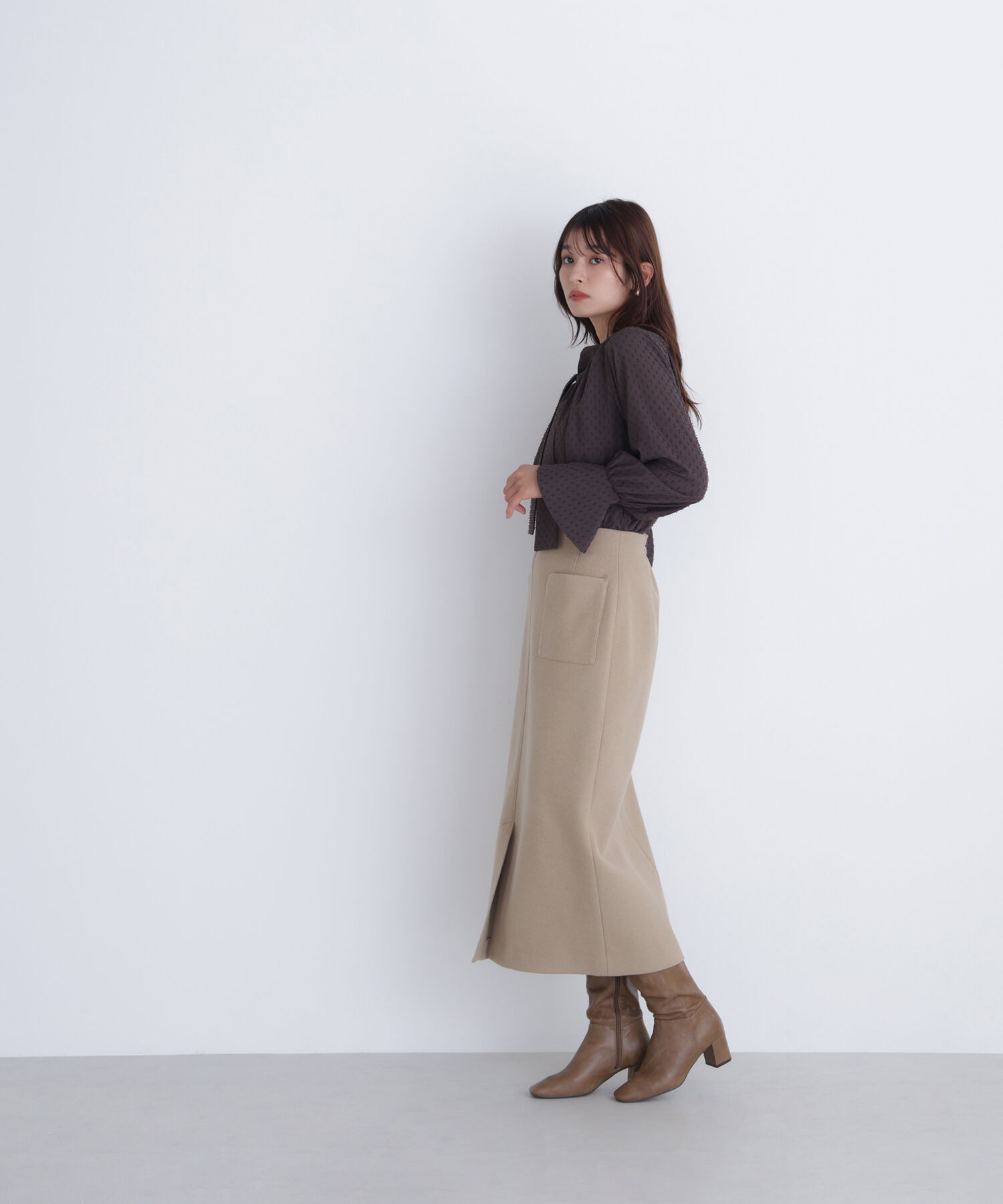  「カットドビーボウブラウス」|シャツ・ブラウス|