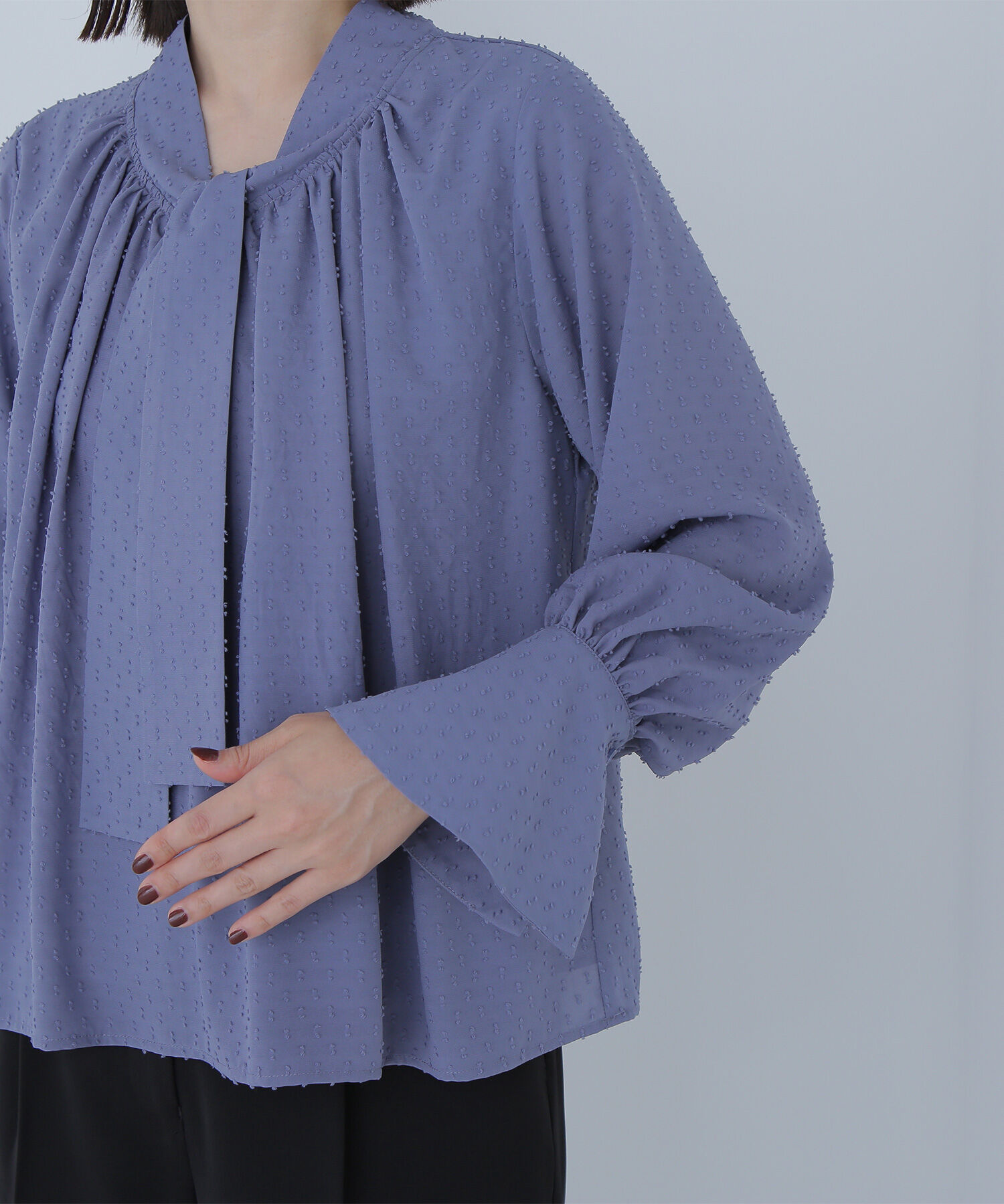  「カットドビーボウブラウス」|シャツ・ブラウス|