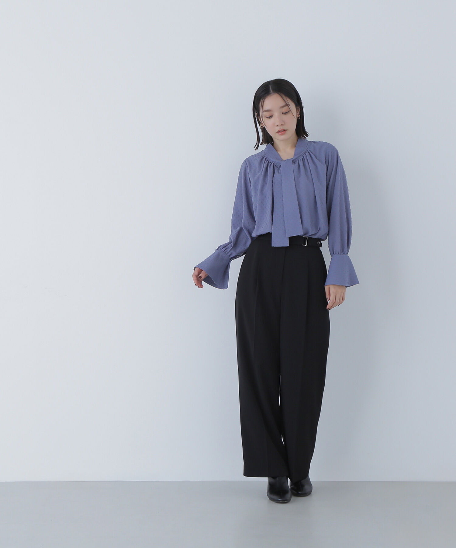  「カットドビーボウブラウス」|シャツ・ブラウス|