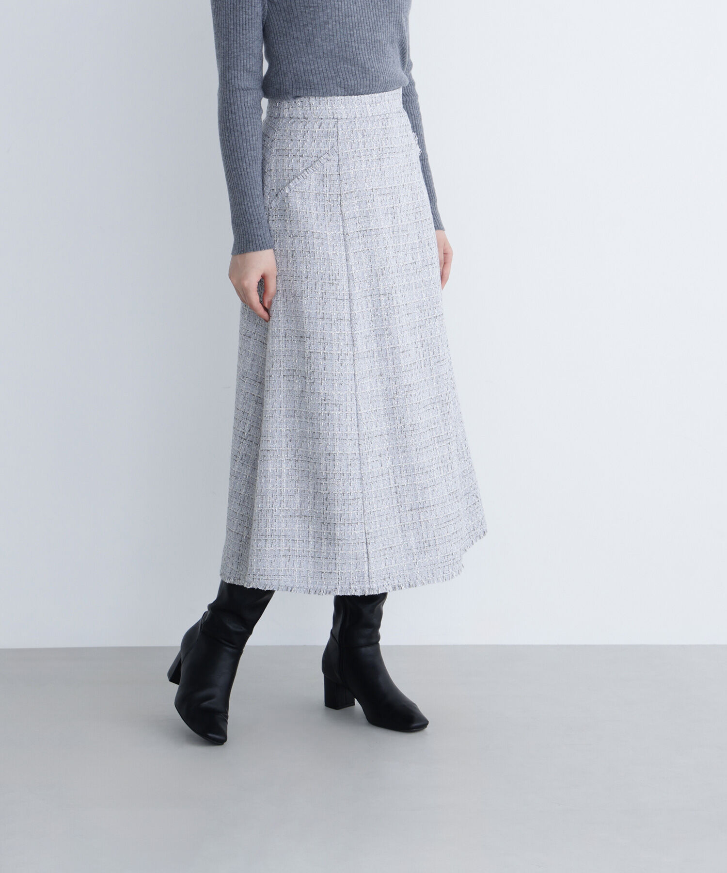  「ツイードフレアスカート」|スカート|