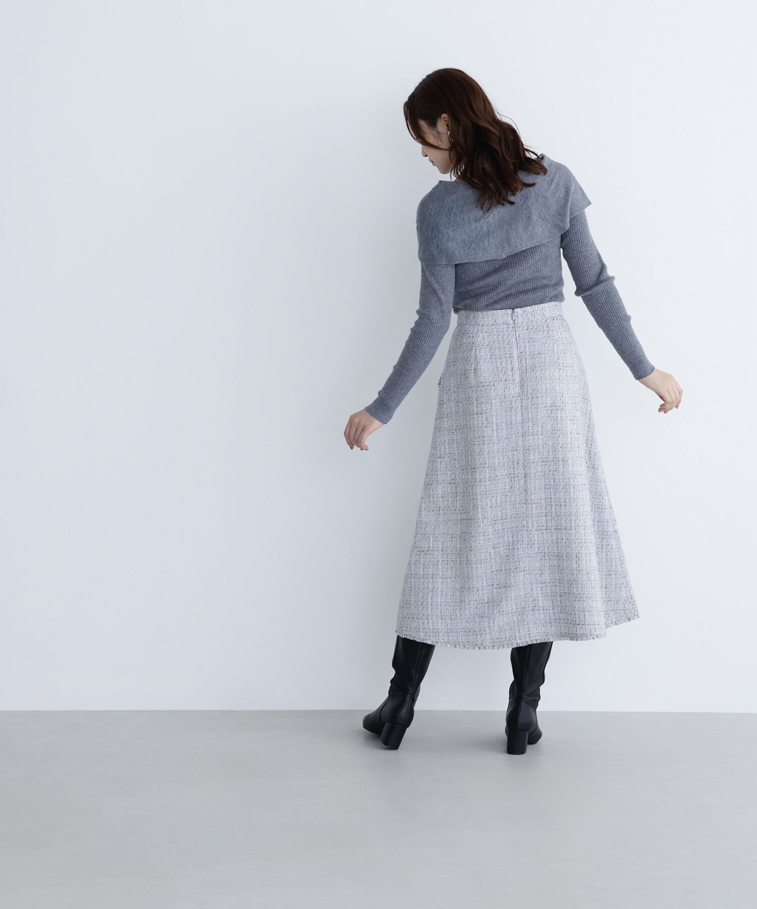  「ツイードフレアスカート」|スカート|