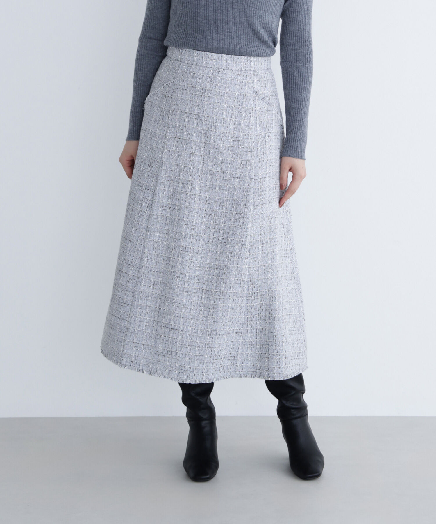  「ツイードフレアスカート」|スカート|