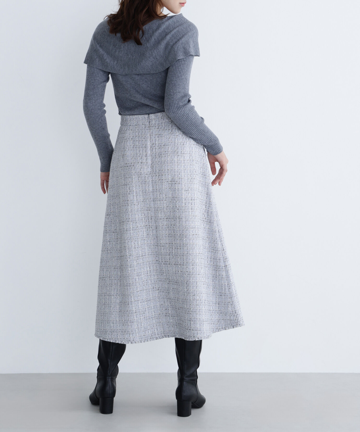  「ツイードフレアスカート」|スカート|