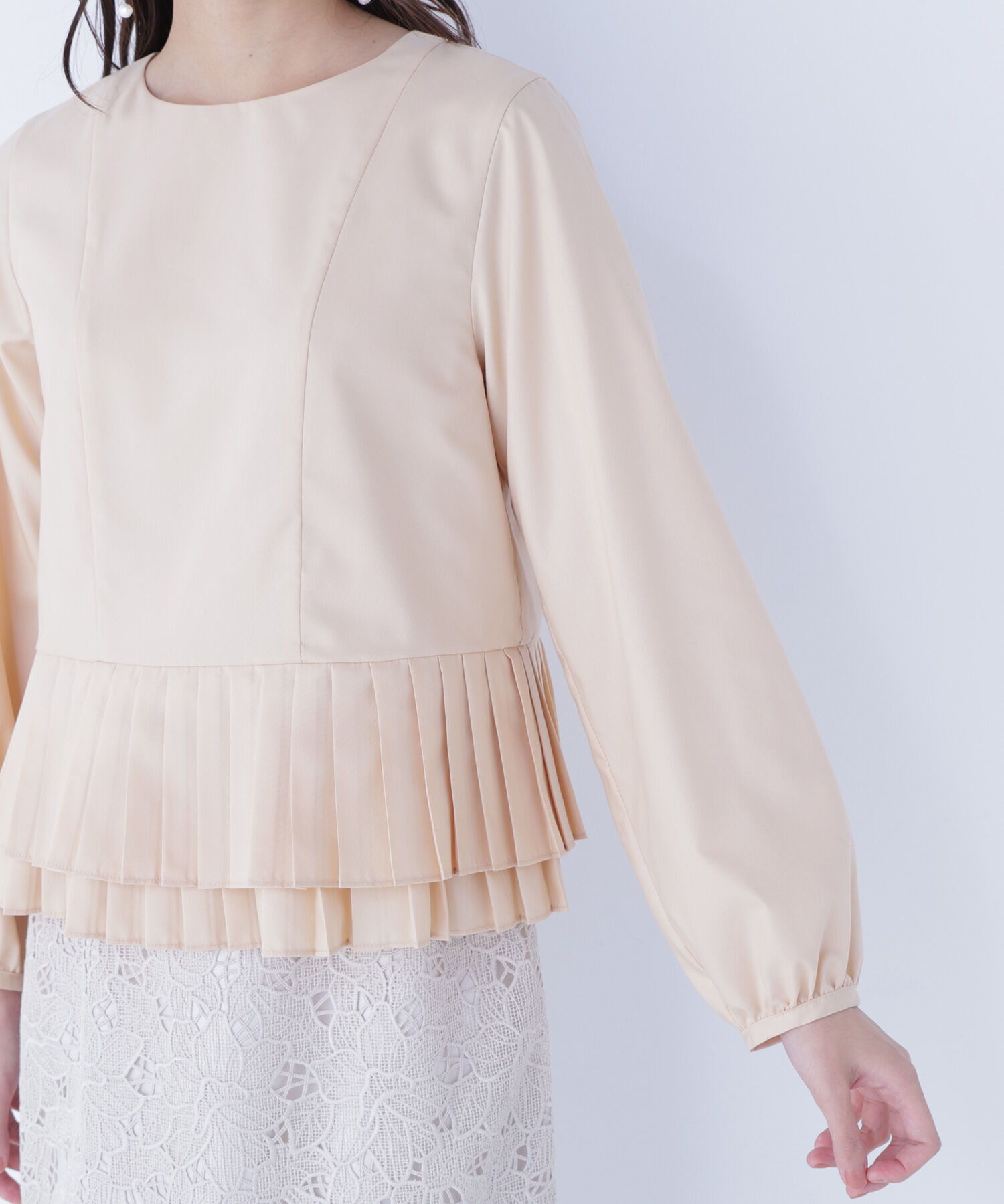  「プリーツヘムブラウス」|シャツ・ブラウス|