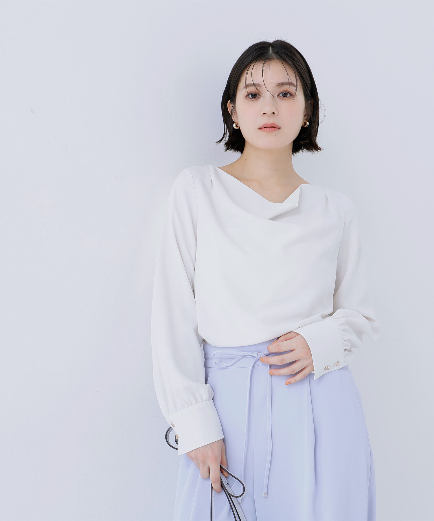  「ドレープネックブラウス」|シャツ・ブラウス|