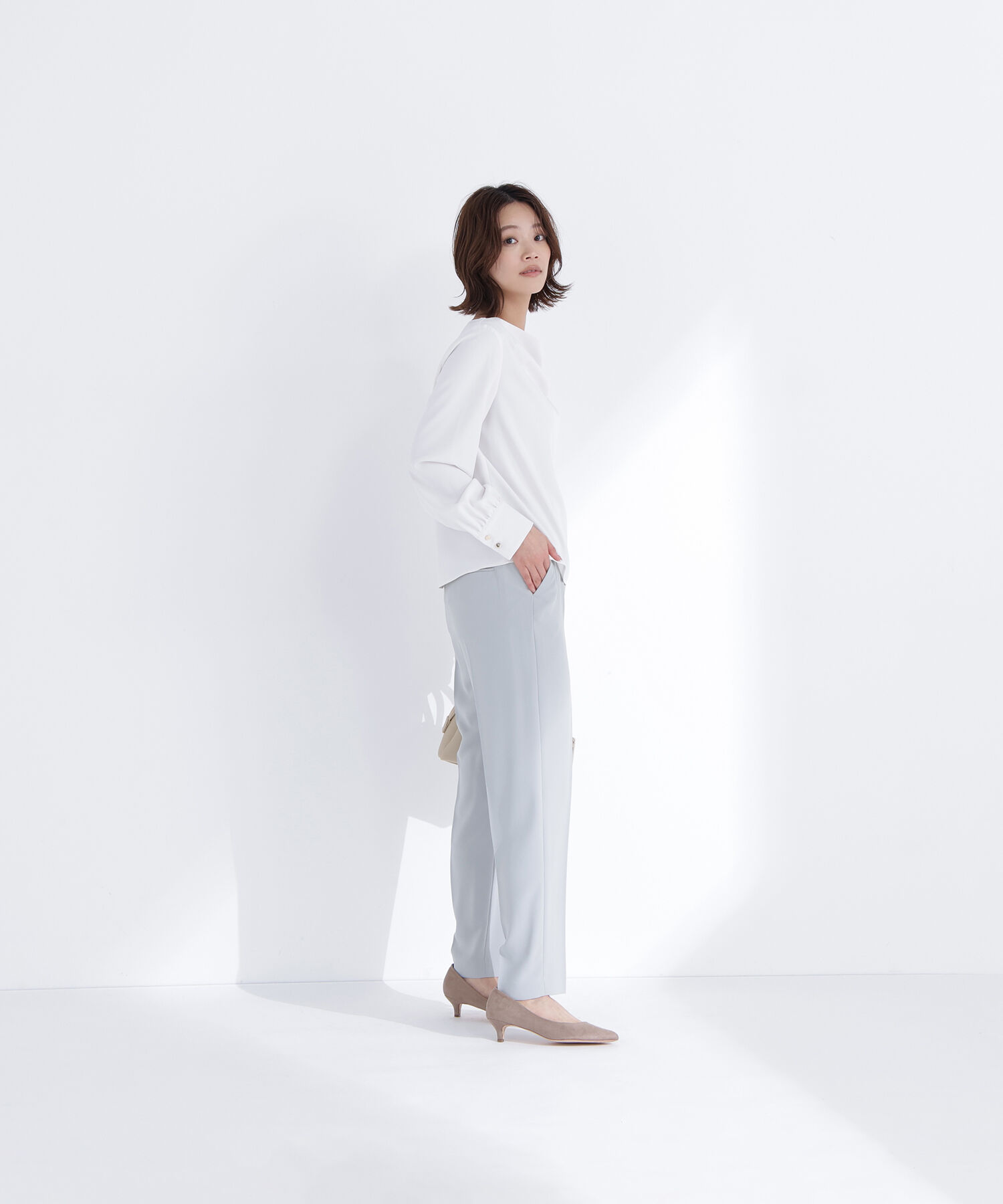  「ドレープネックブラウス」|シャツ・ブラウス|