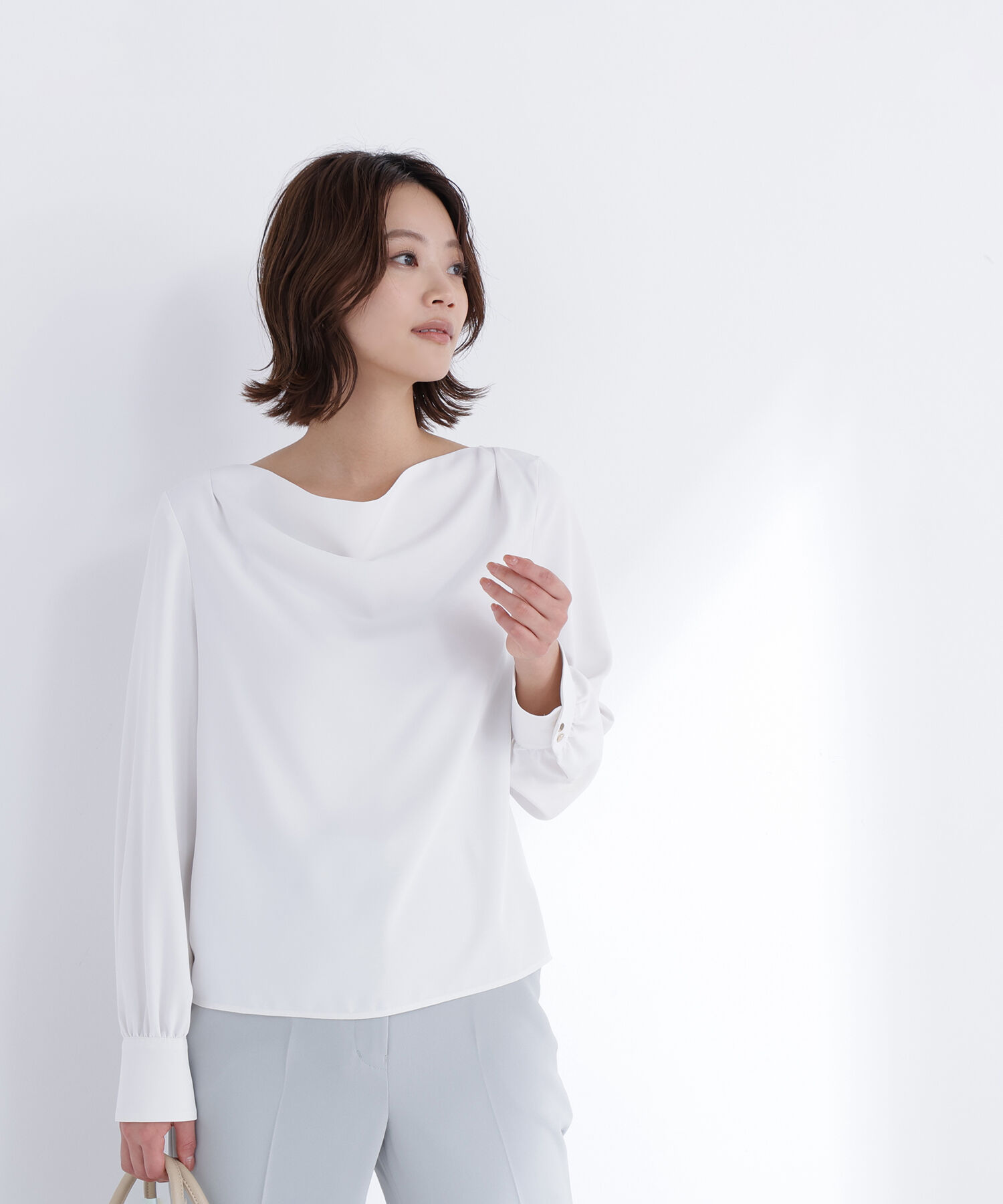  「ドレープネックブラウス」|シャツ・ブラウス|