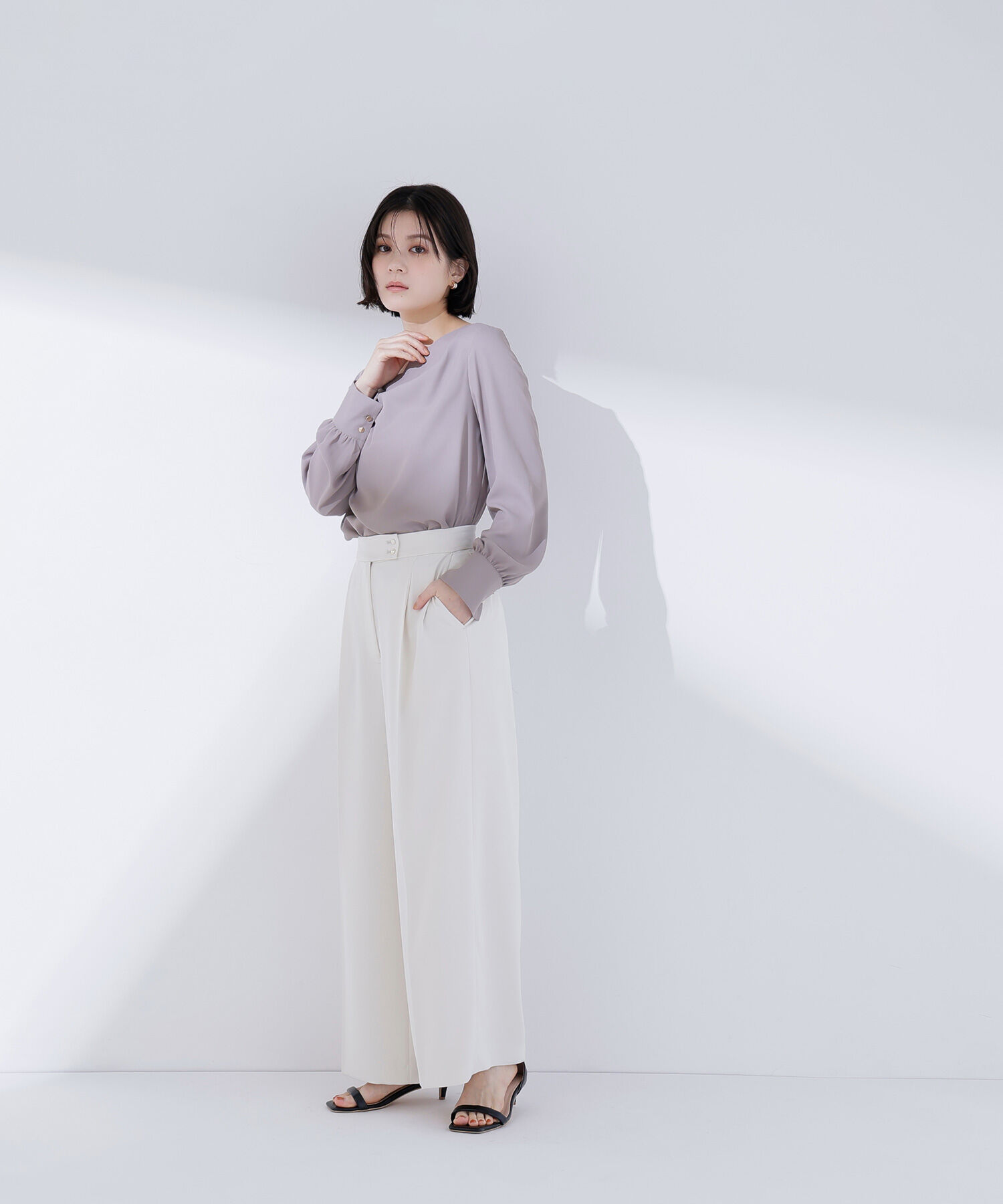  「ドレープネックブラウス」|シャツ・ブラウス|