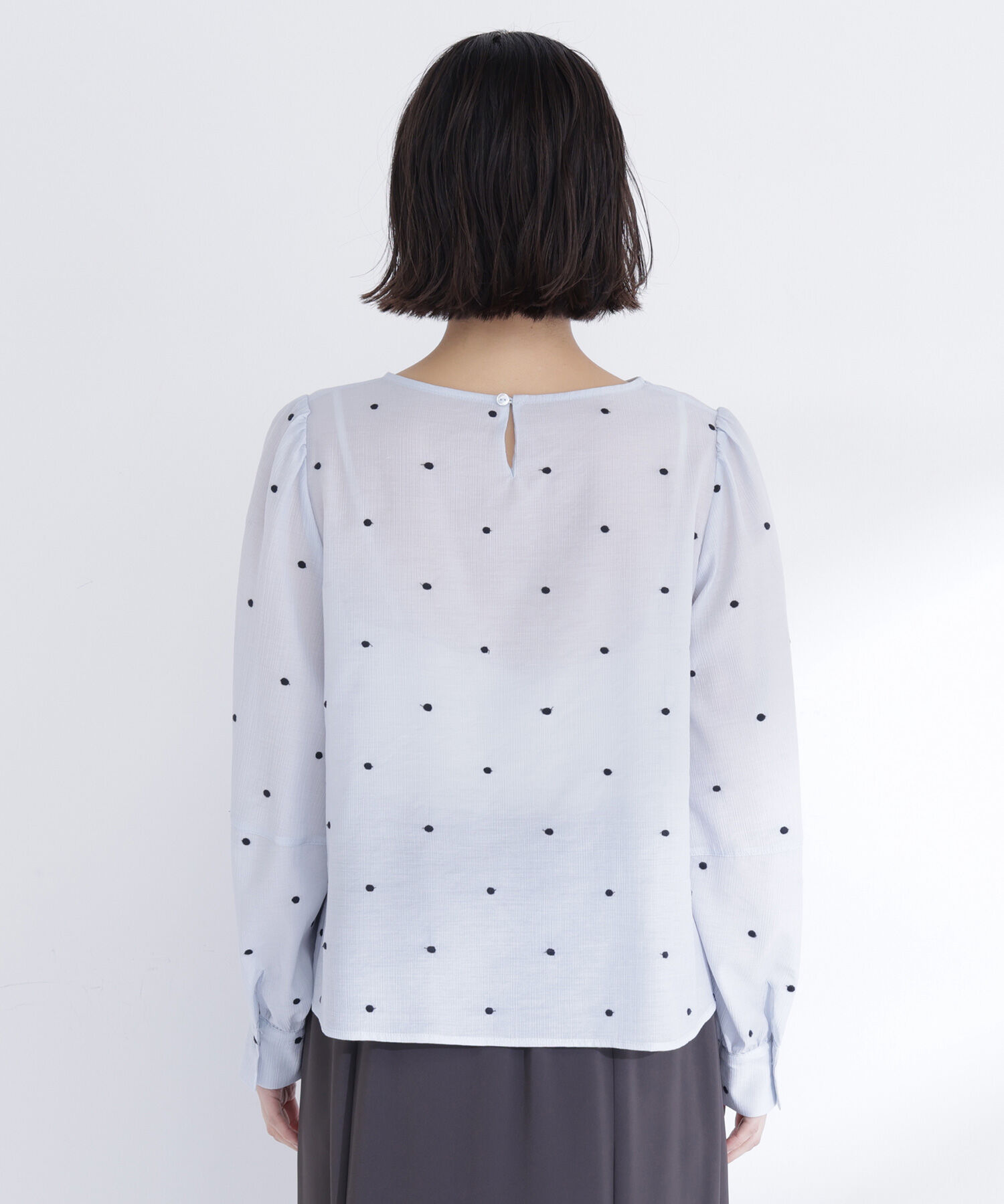  「ドット刺繍ブラウス」|シャツ・ブラウス|