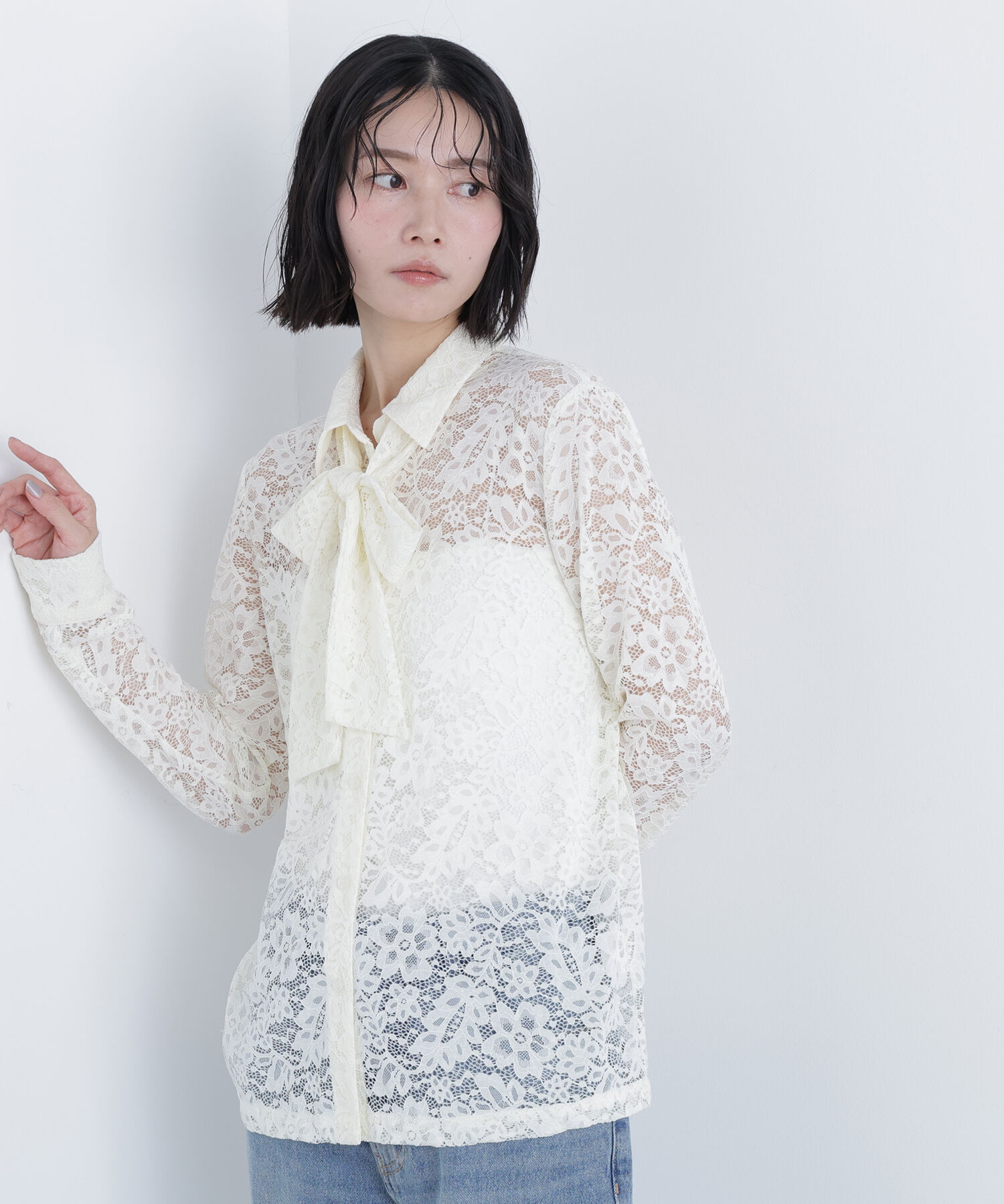  「〈N.〉レースボウタイブラウス」|シャツ・ブラウス|