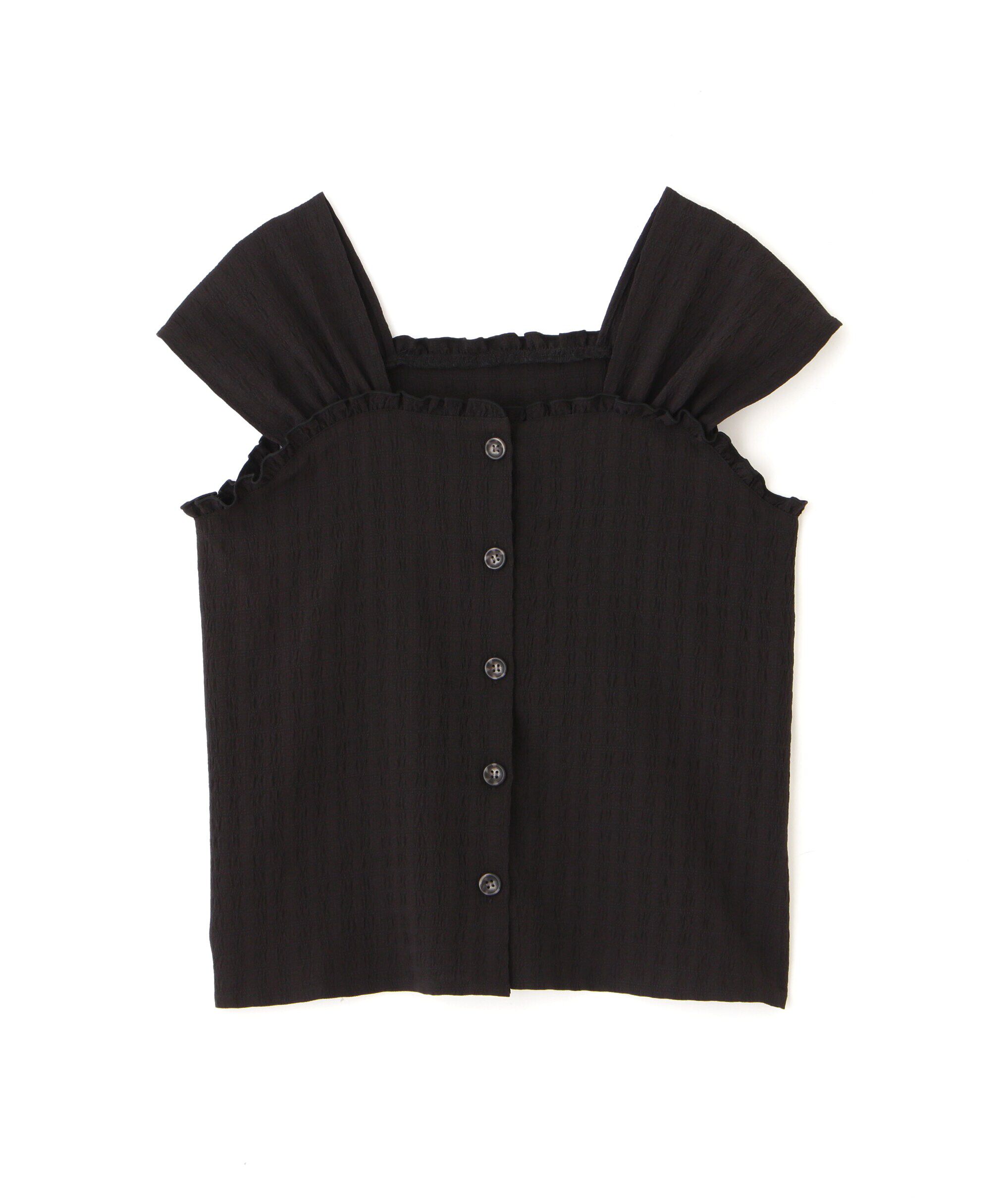  「フロントボタンノースリブラウス」|シャツ・ブラウス|