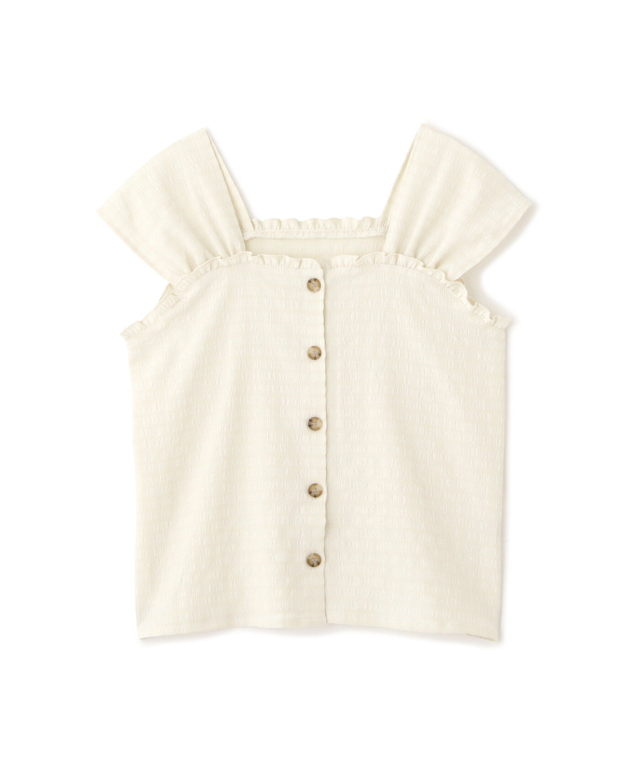  「フロントボタンノースリブラウス」|シャツ・ブラウス|