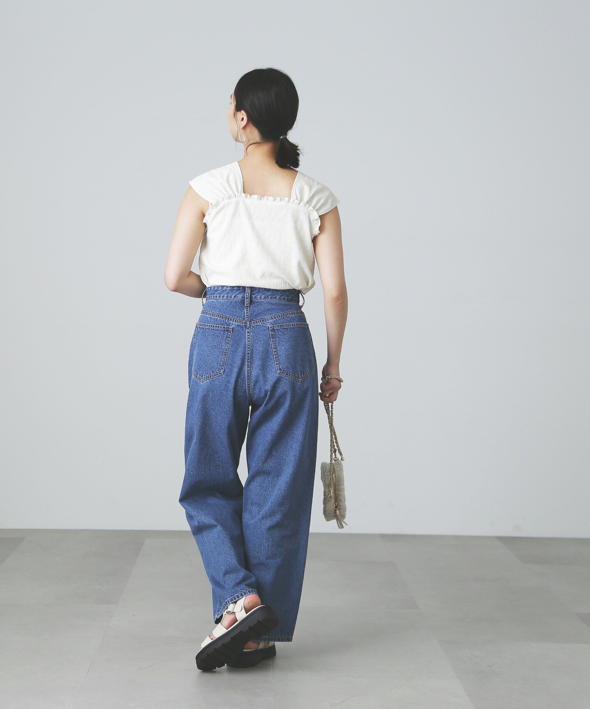  「フロントボタンノースリブラウス」|シャツ・ブラウス|