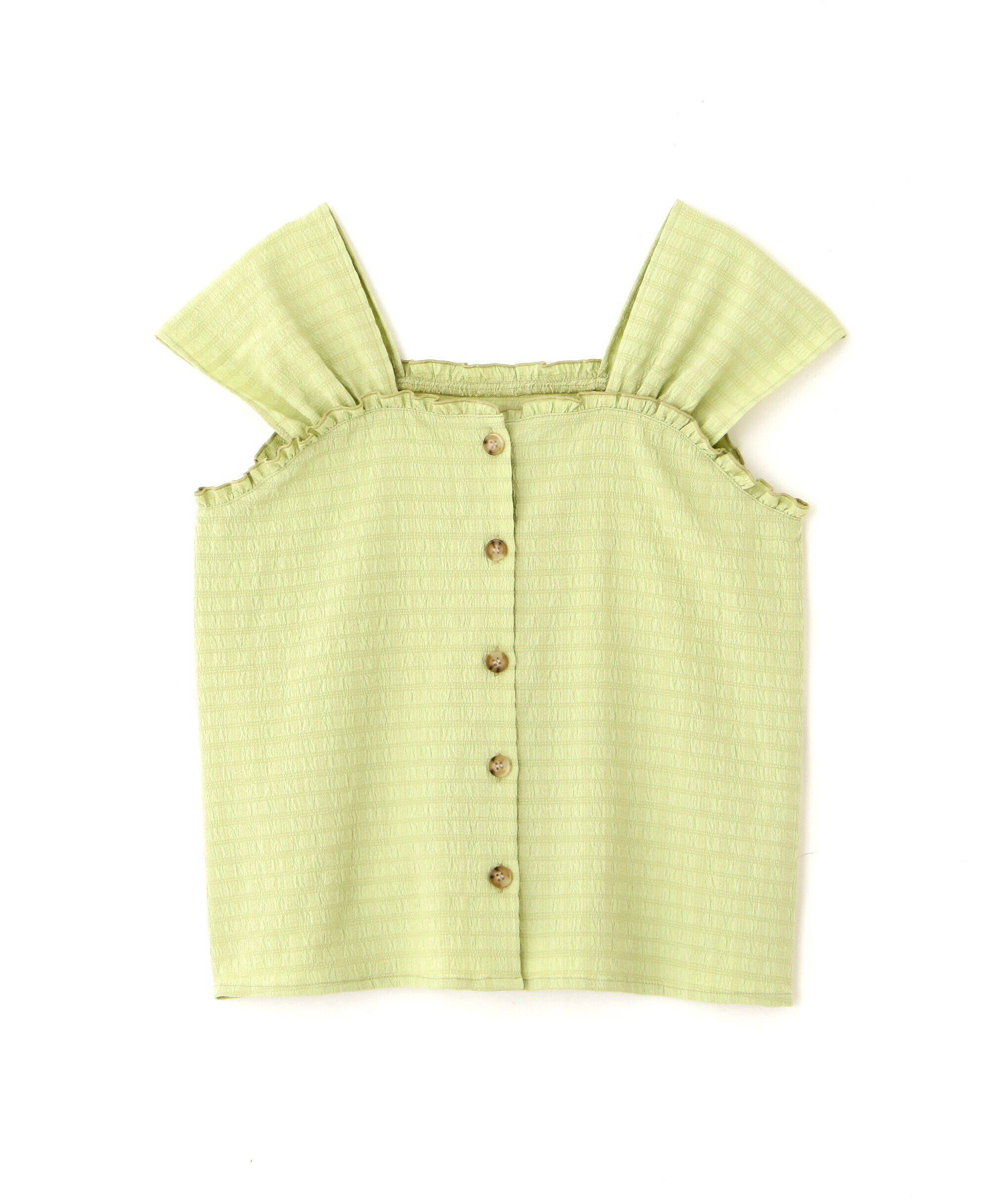  「フロントボタンノースリブラウス」|シャツ・ブラウス|