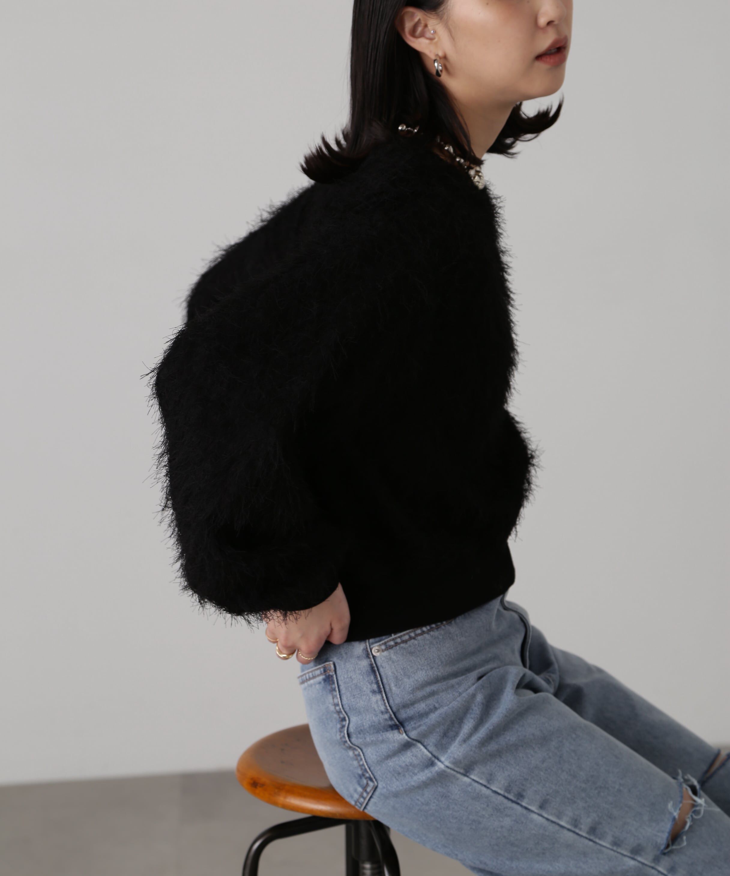  「ボリュームスリーブフェザーブラウス」|シャツ・ブラウス|