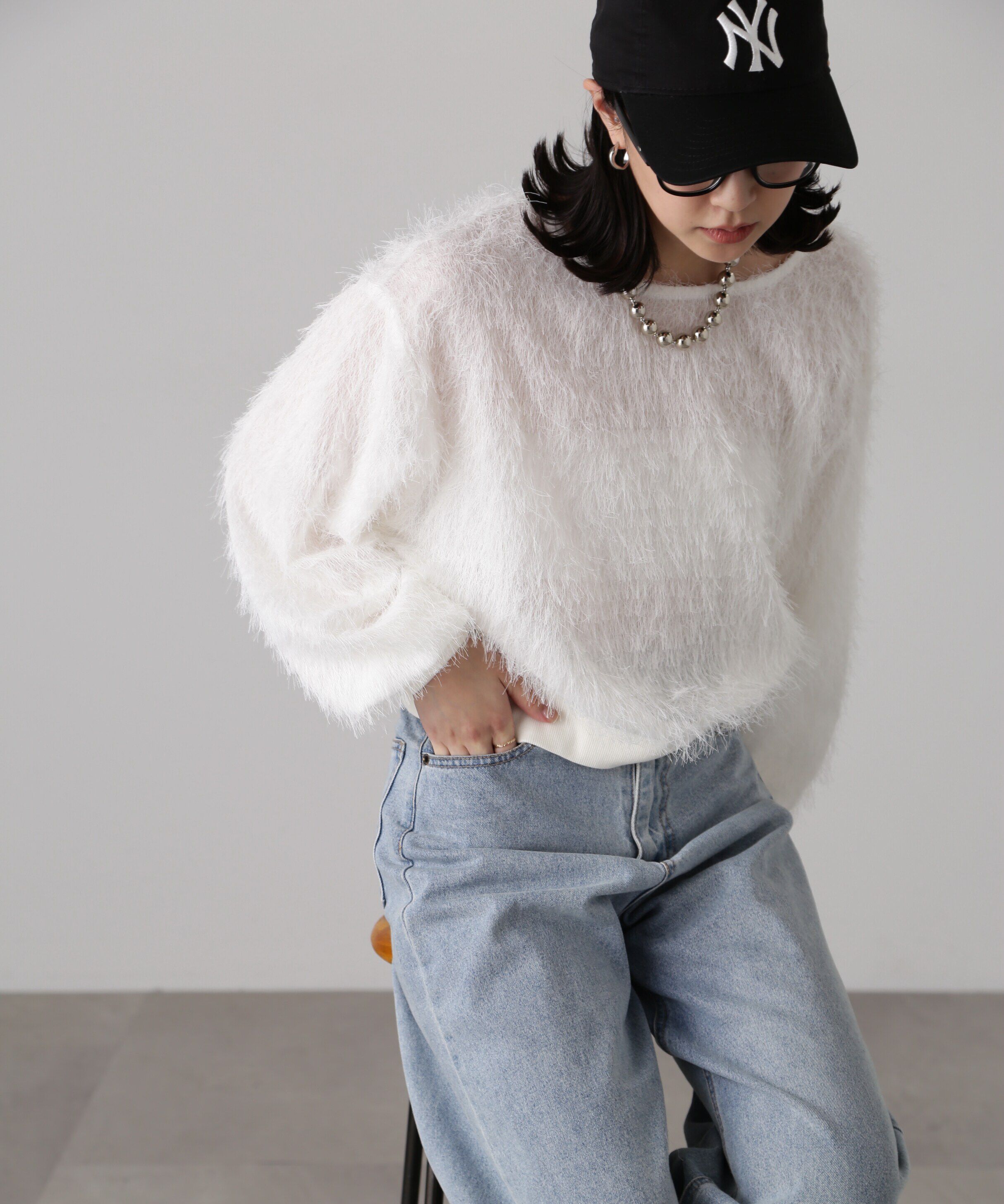  「ボリュームスリーブフェザーブラウス」|シャツ・ブラウス|