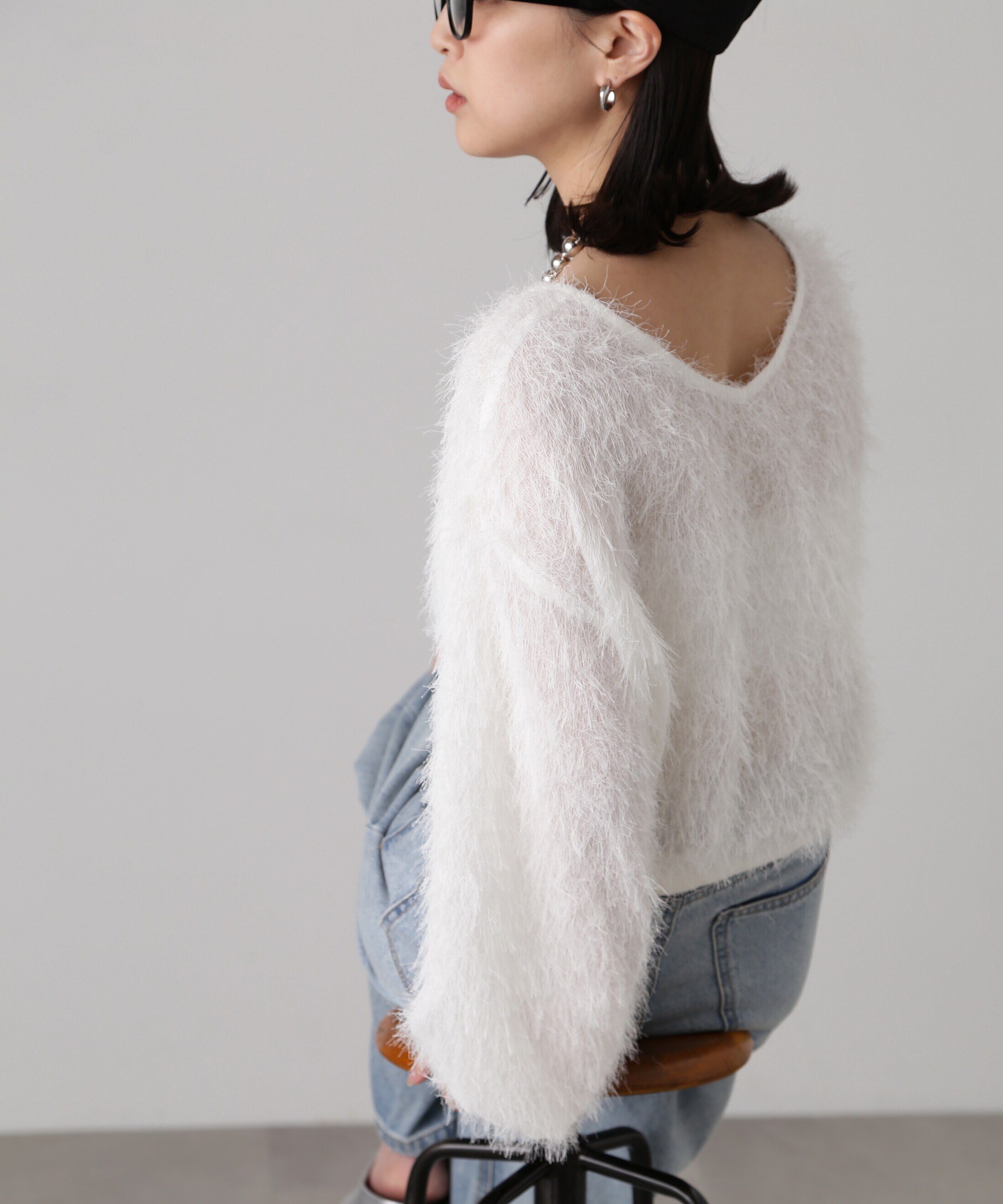  「ボリュームスリーブフェザーブラウス」|シャツ・ブラウス|