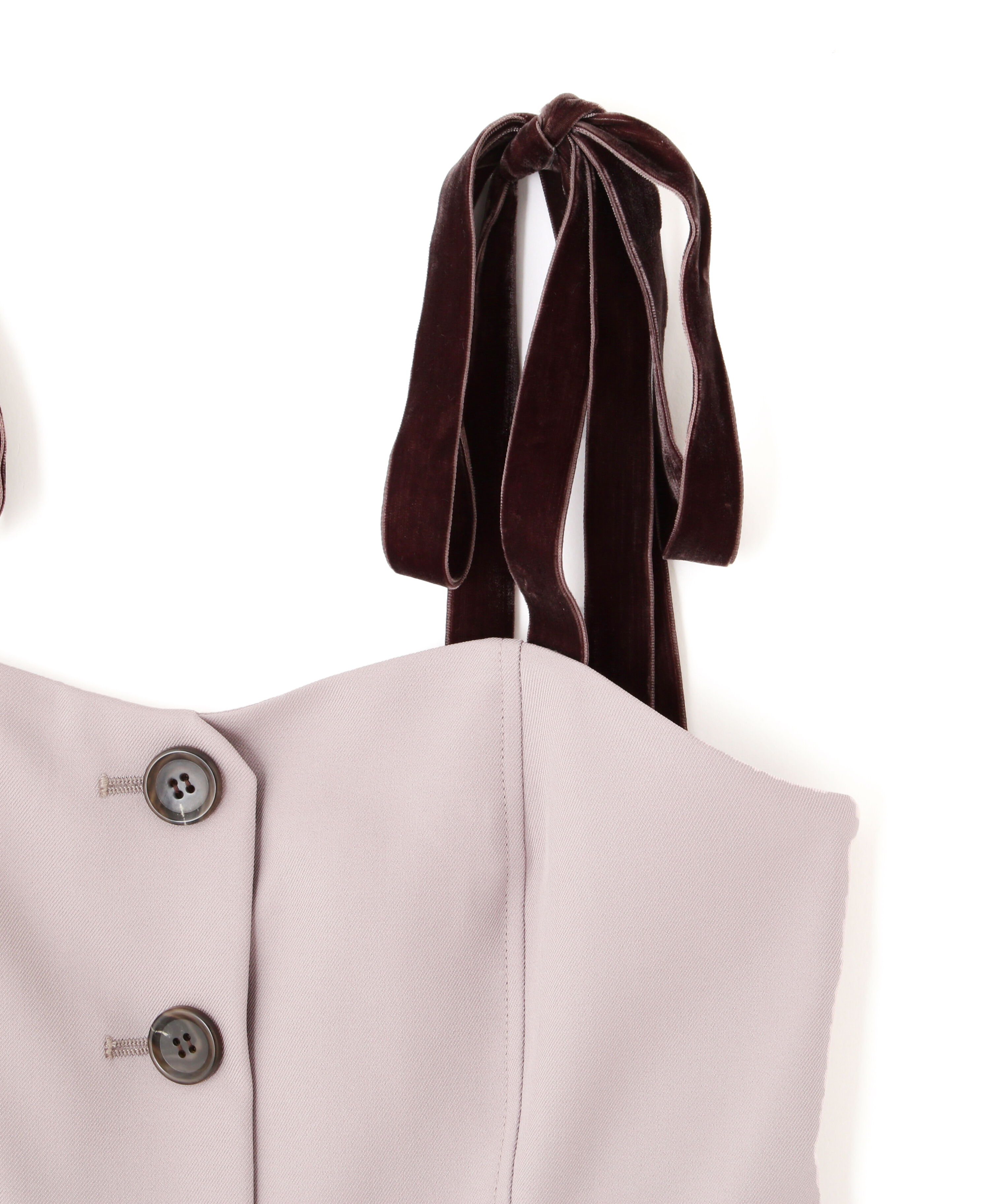  「＜セットアップ対応＞ベーシックツイルベロアリボンビスチェ」|シャツ・ブラウス|