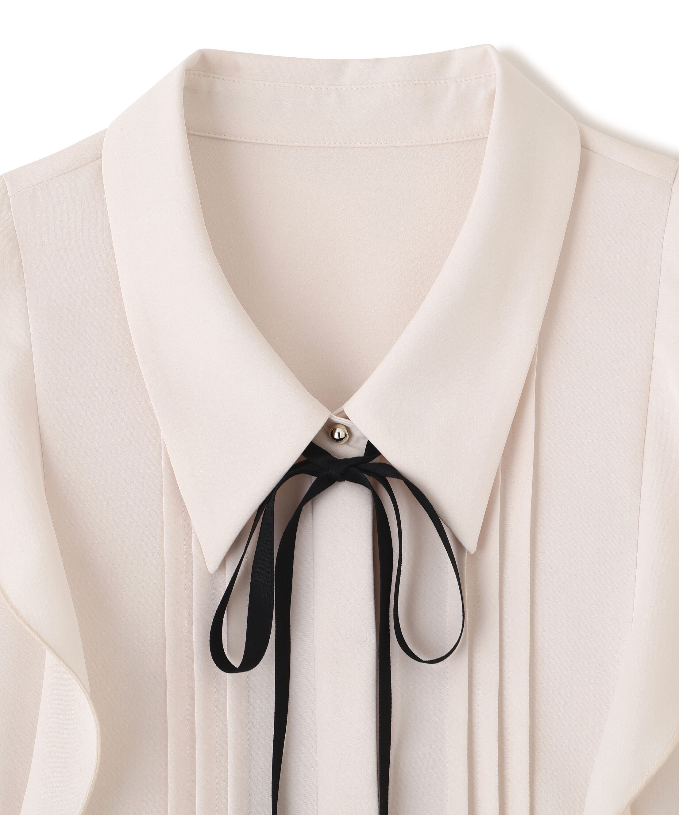  「リボン付きピンタックブラウス」|シャツ・ブラウス|