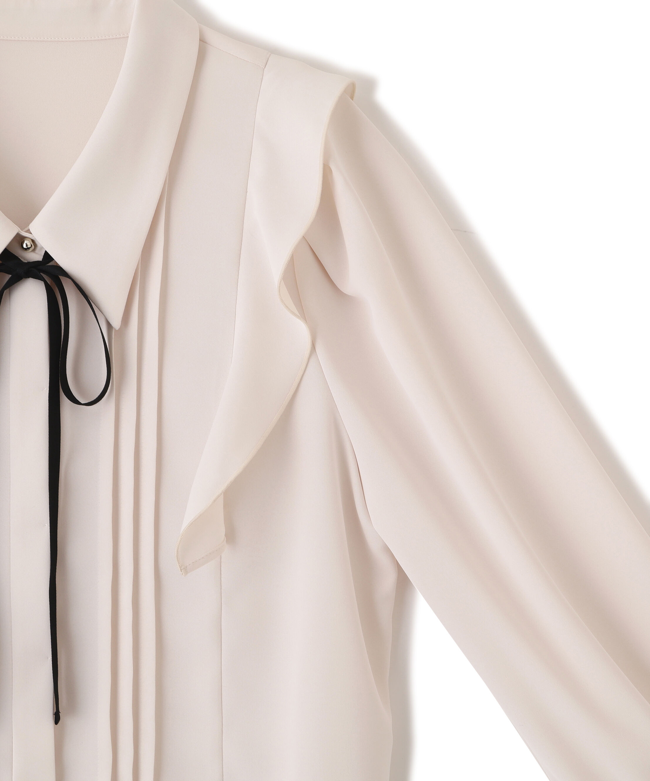  「リボン付きピンタックブラウス」|シャツ・ブラウス|