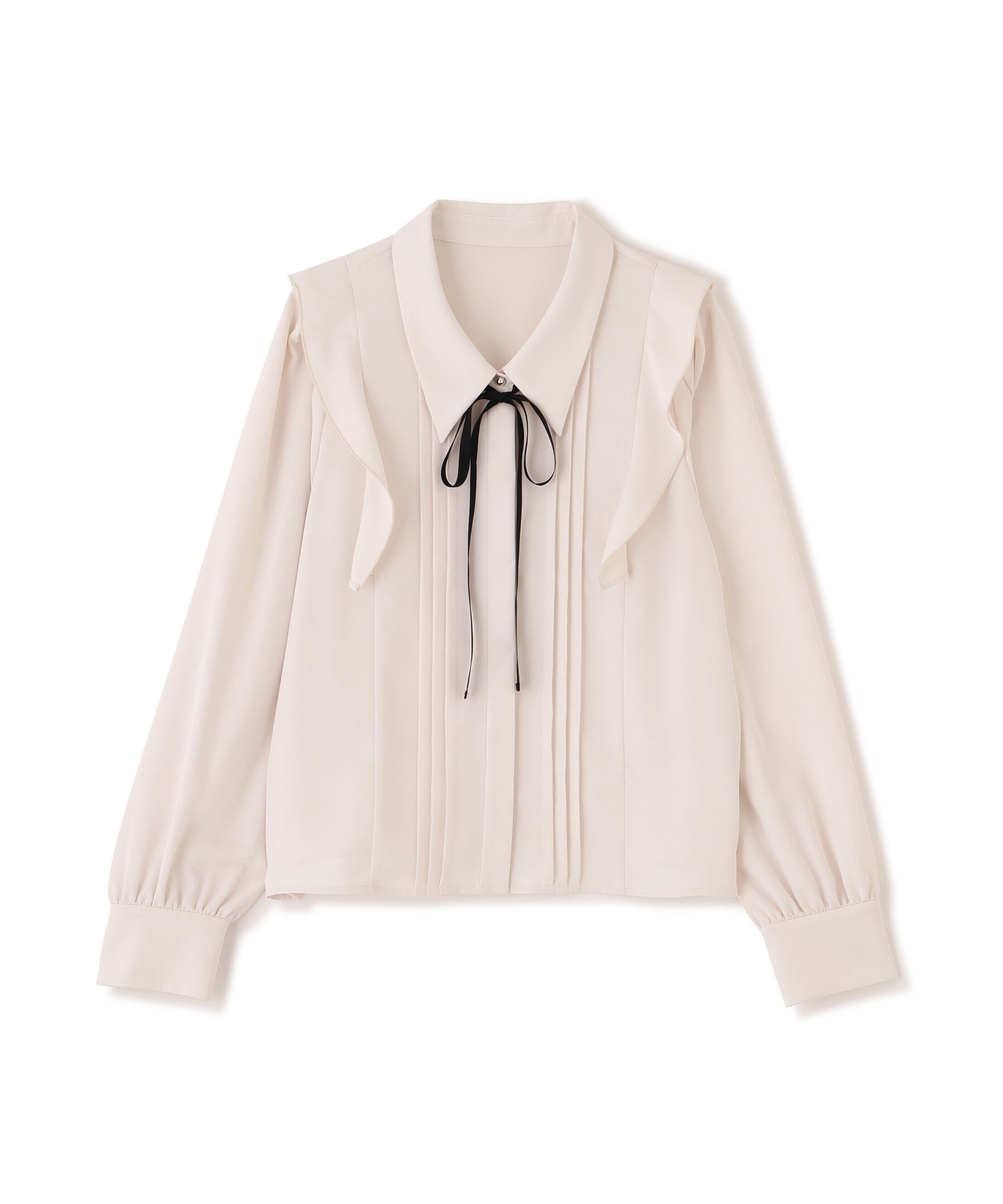  「リボン付きピンタックブラウス」|シャツ・ブラウス|