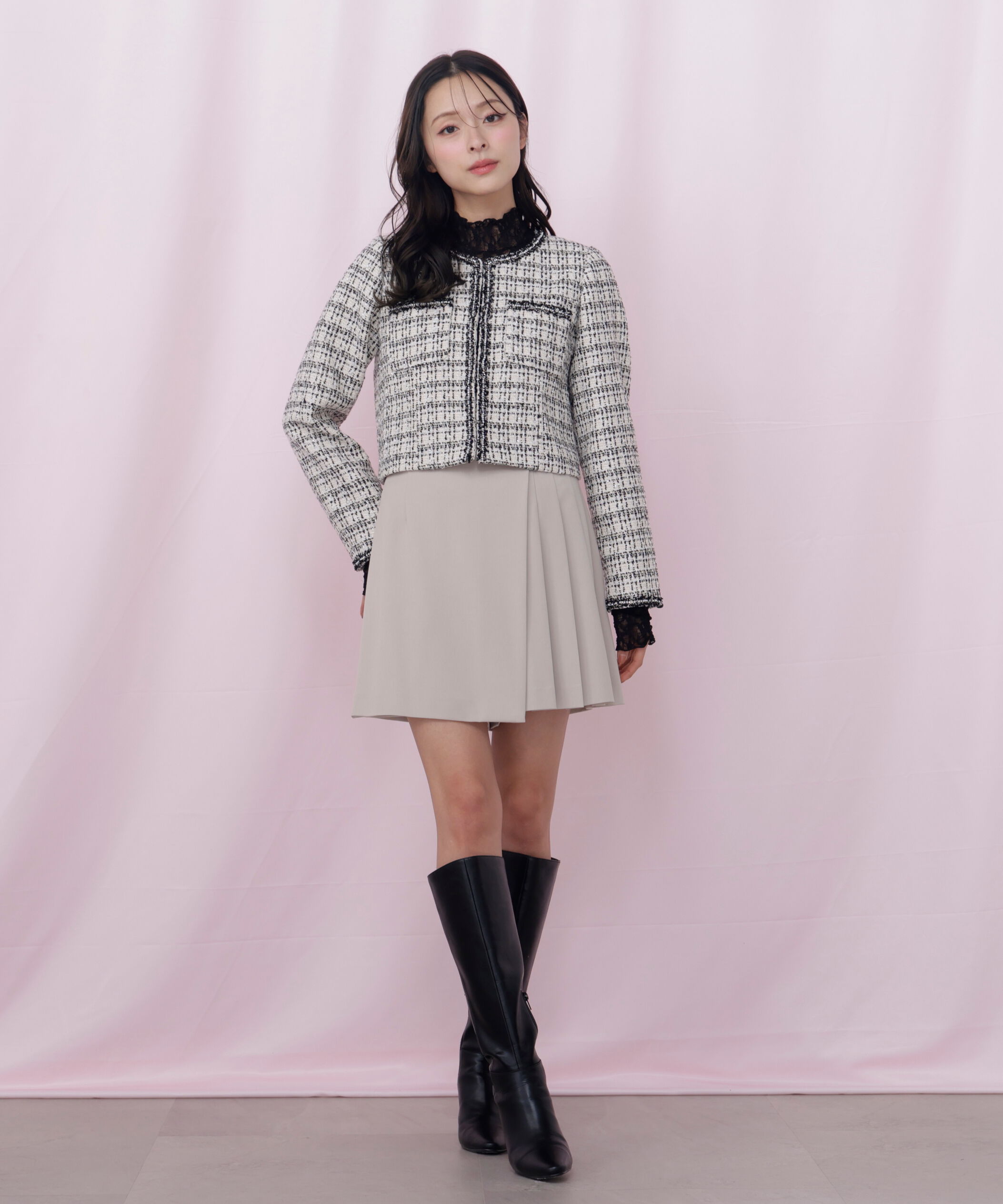  「ビジューブレード付きツイードジャケット」|その他|