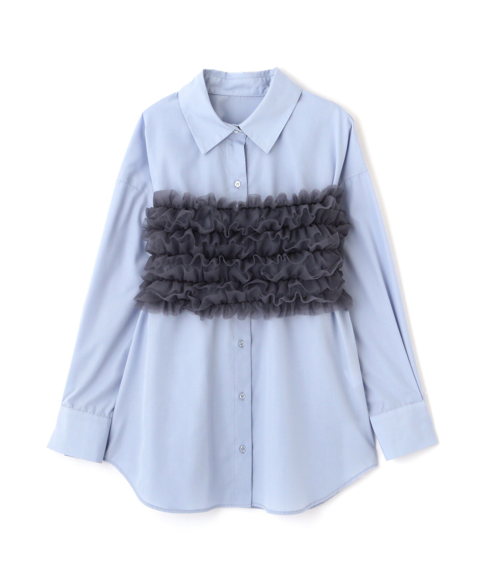 PROPORTION BODY DRESSING「チュールビスチェ付シャツ24AW」|シャツ・ブラウス|